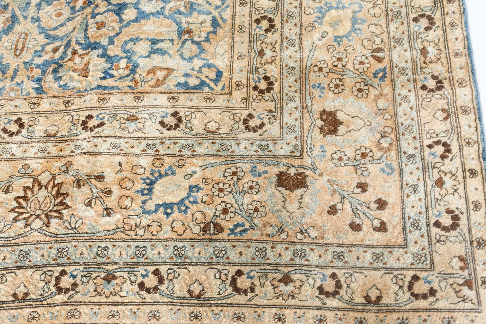 19th Century Persian Tabriz Handmade Wool Carpet For Sale 3