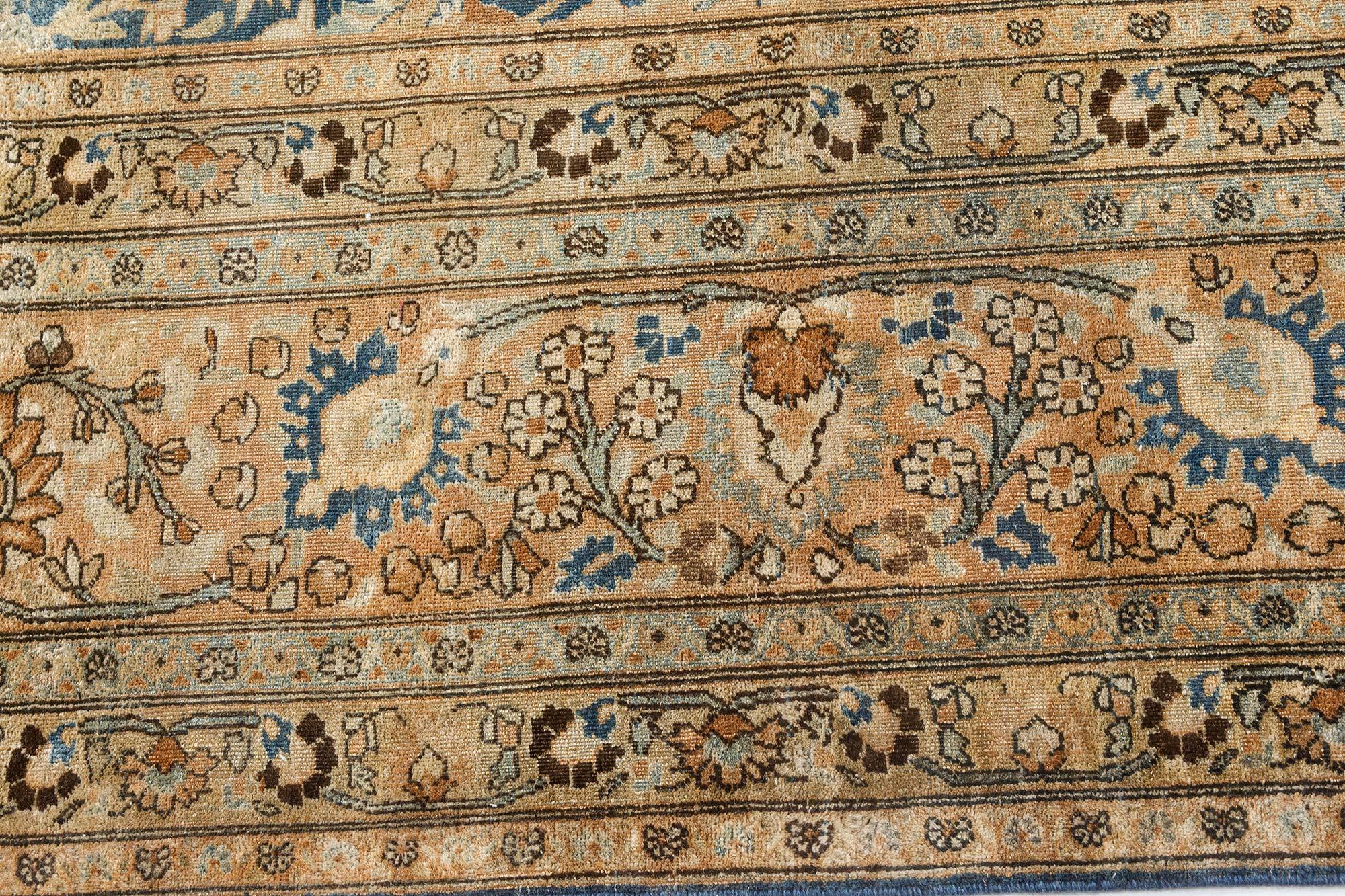 19th Century Persian Tabriz Handmade Wool Carpet For Sale 4