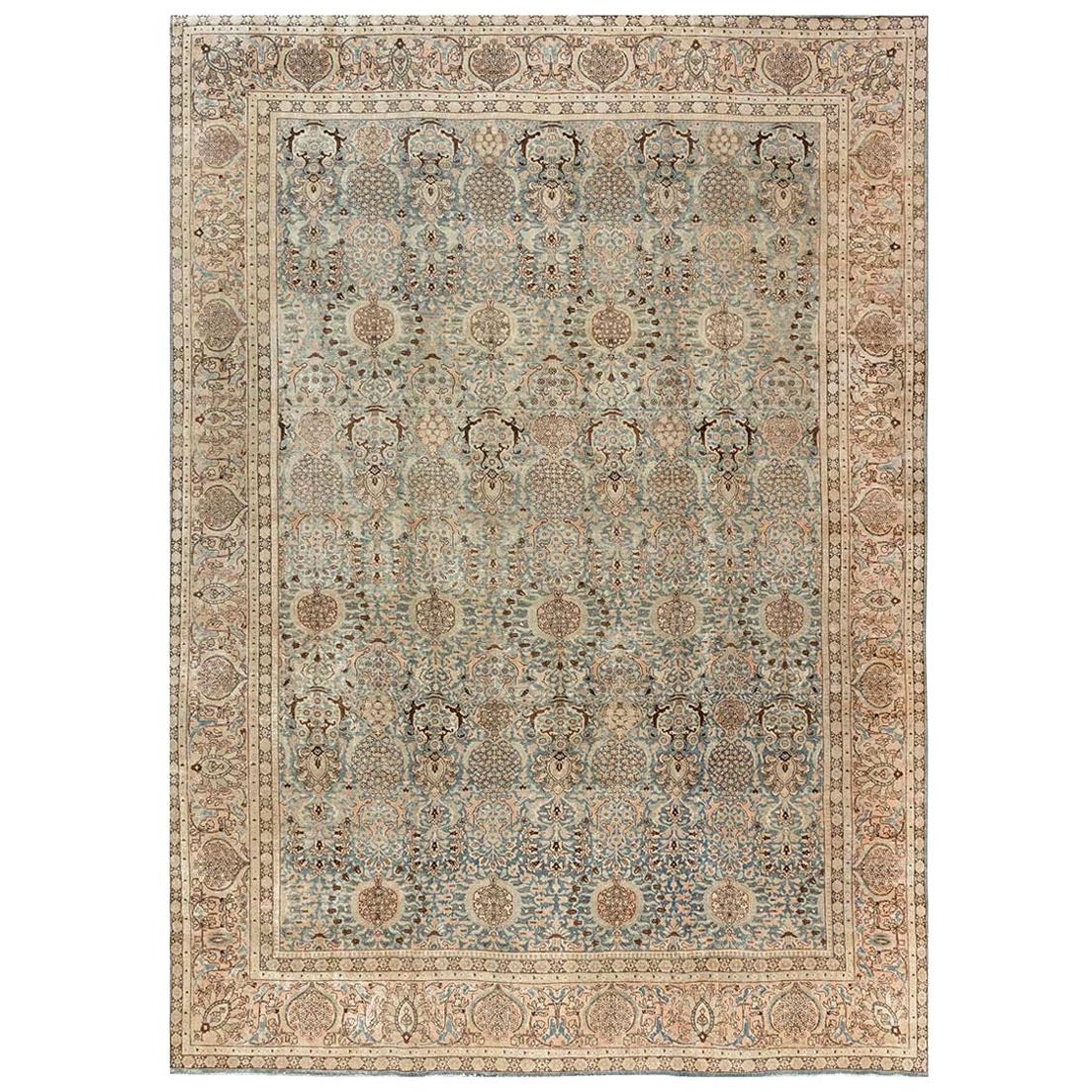 19th Century Persian Tabriz Handmade Wool Rug