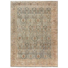 19th Century Persian Tabriz Handmade Wool Rug