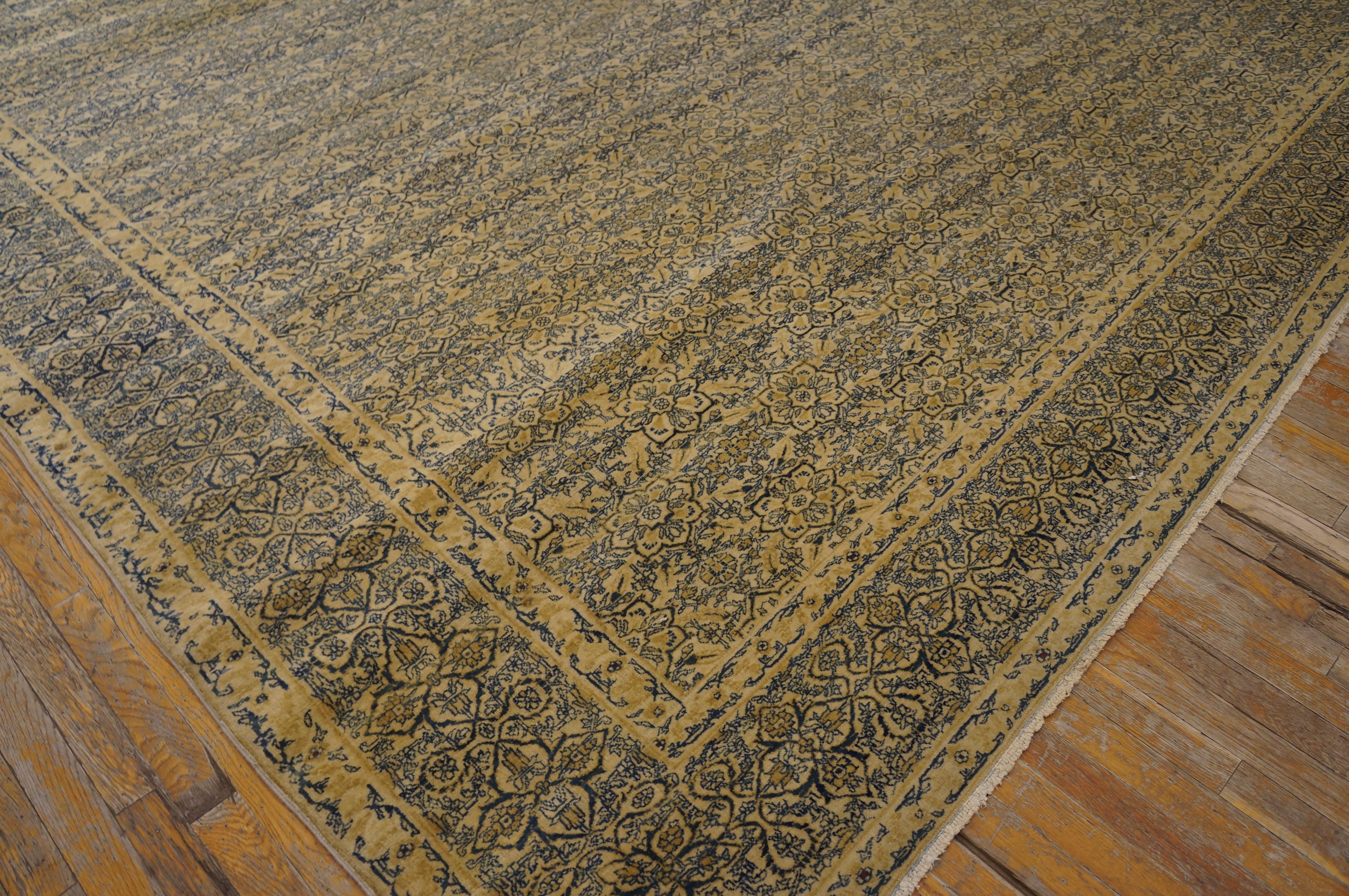 Late 19th Century 19th Century Persian Tabriz Haji Jalili Carpet ( 11' x 20'9