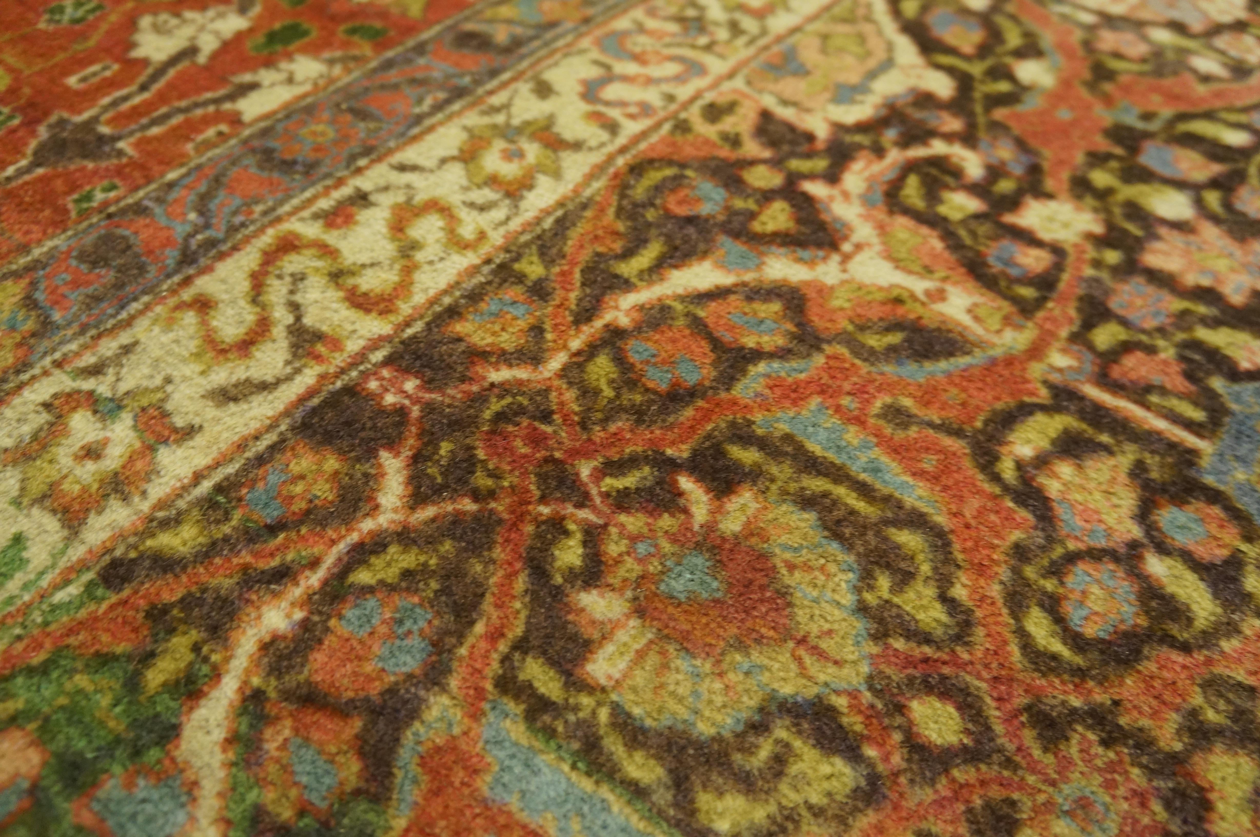 19th Century Persian Tabriz Haji Jalili Carpet ( 12'9