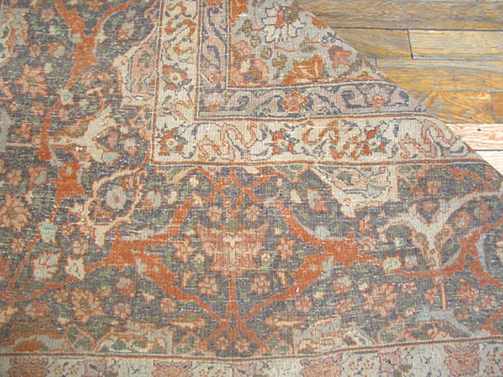 Late 19th Century 19th Century Persian Tabriz Haji Jalili Carpet ( 12'9