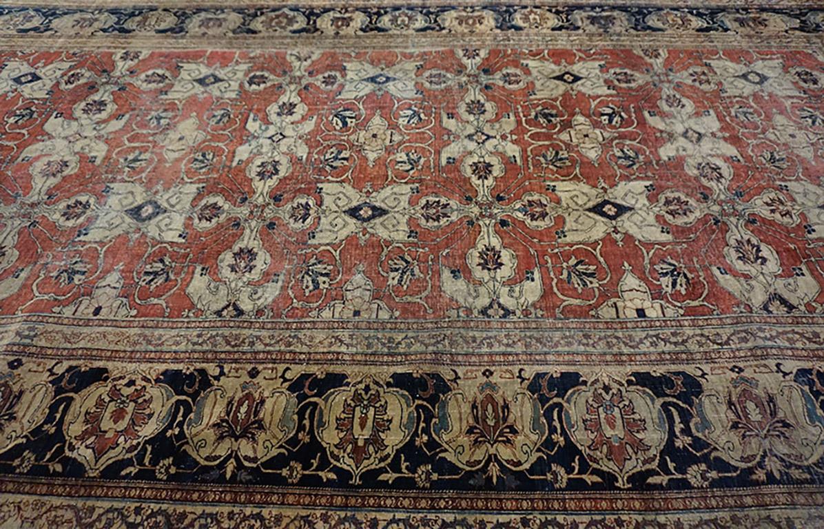 19th Century Persian Tabriz Haji Jalili Carpet 7' 8