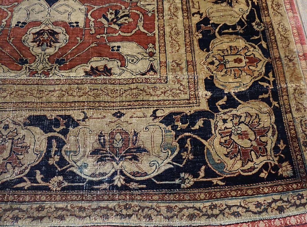 Late 19th Century 19th Century Persian Tabriz Haji Jalili Carpet 7' 8