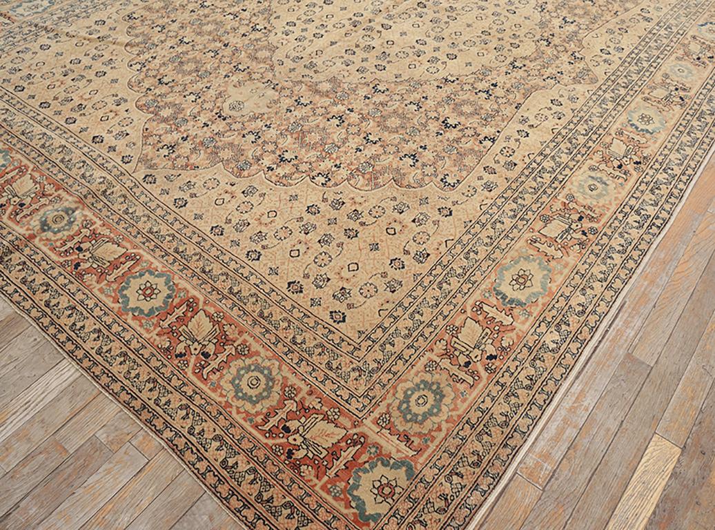 Tapis persan du 19ème siècle de Tabriz Haji Jalili ( 7'2