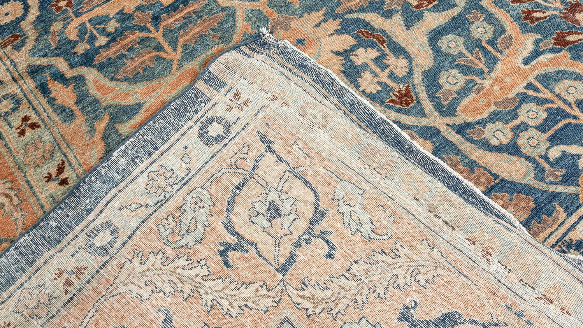 19th Century Persian Tabriz Handmade Wool Carpet For Sale 8
