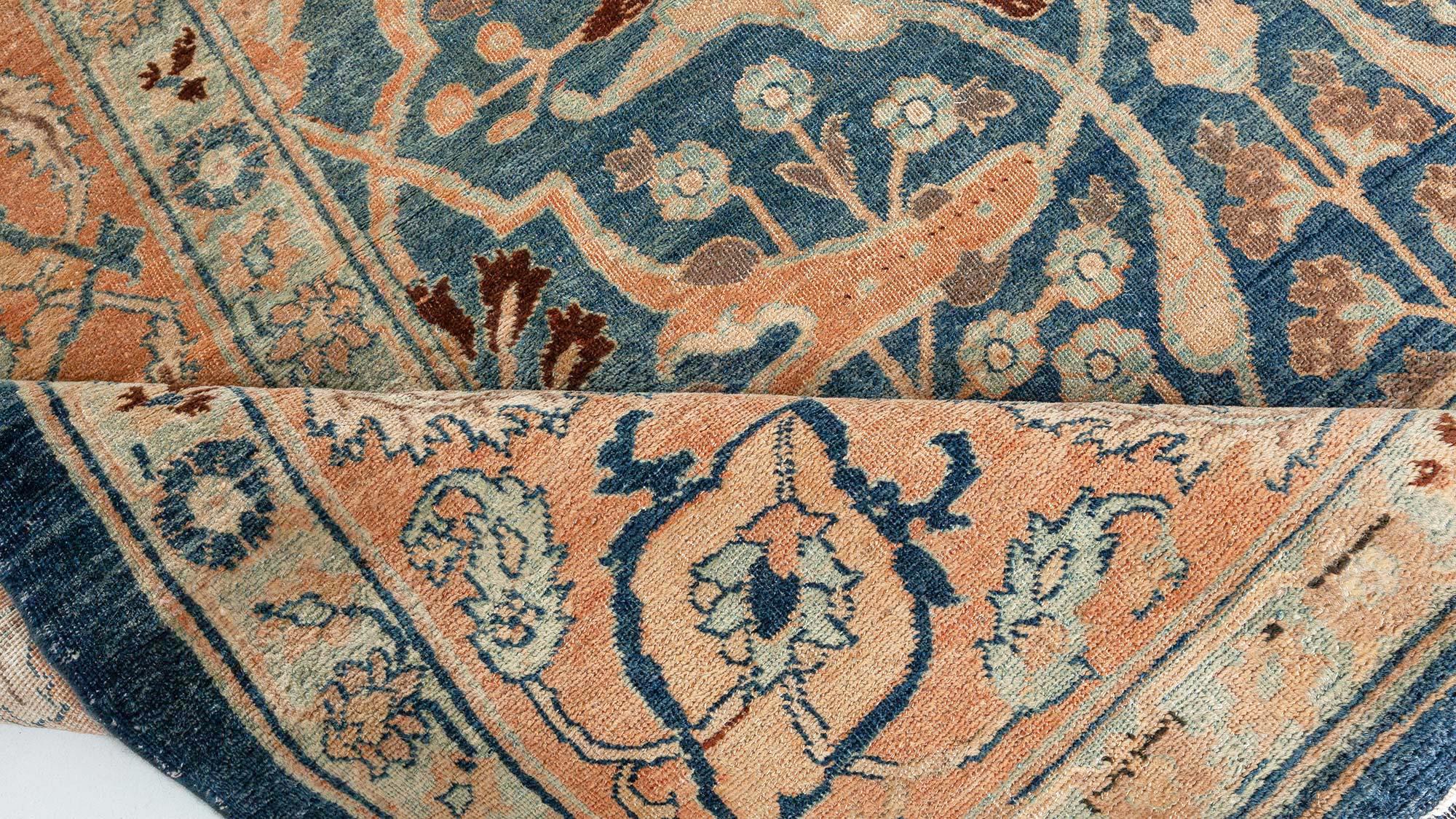 19th Century Persian Tabriz Handmade Wool Carpet For Sale 1