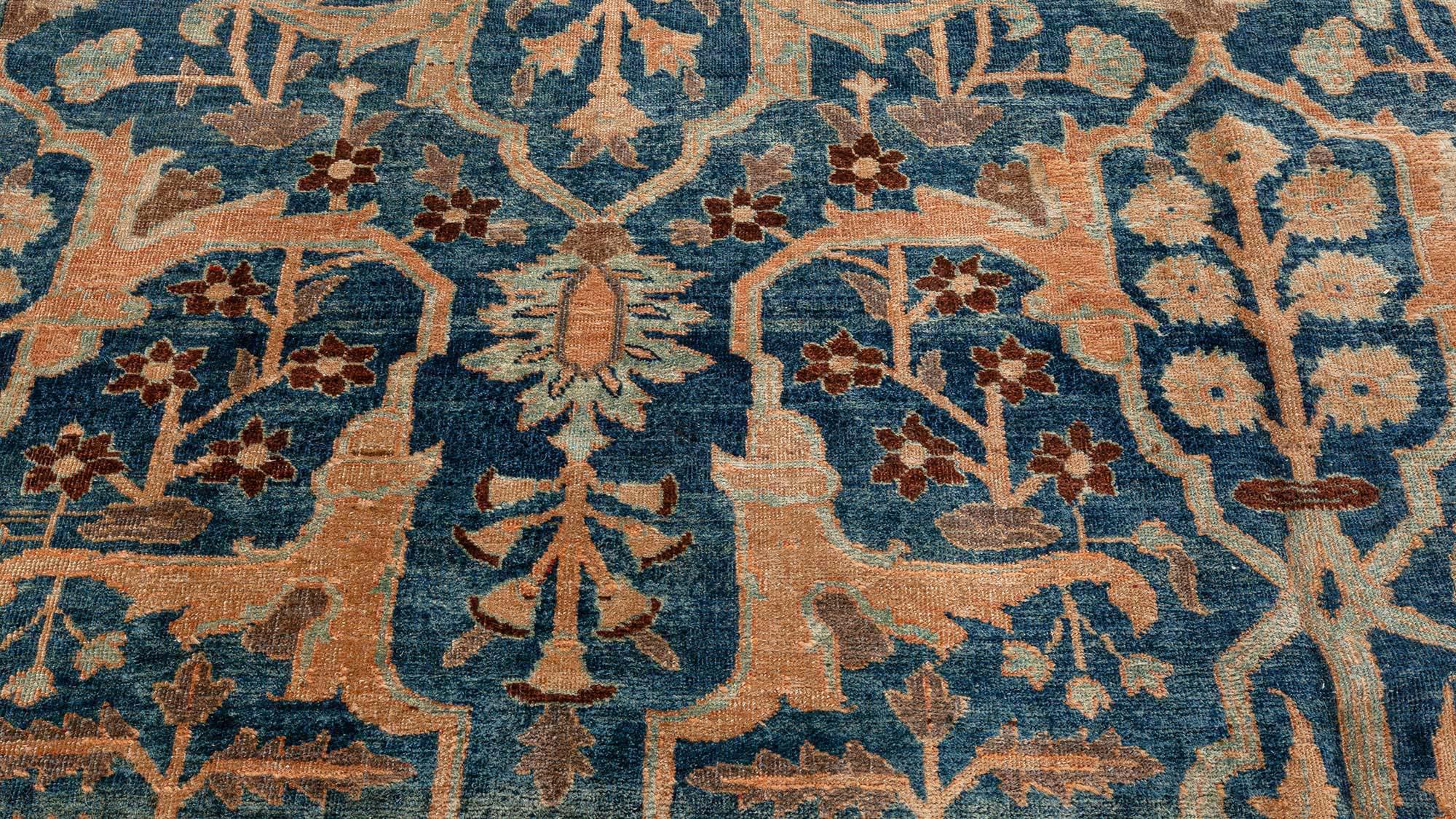 19th Century Persian Tabriz Handmade Wool Carpet For Sale 3