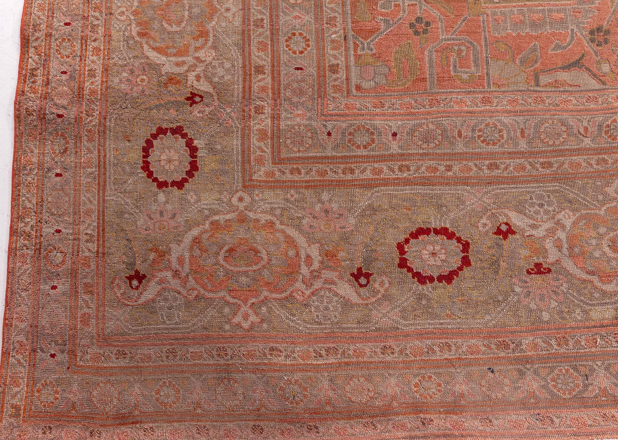 Authentique tapis persan en laine Tabriz du 19e siècle fait à la main
Taille : 391 × 609 cm (12'10