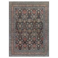 Antique 19th Century Persian Tabriz Handwoven Wool Rug