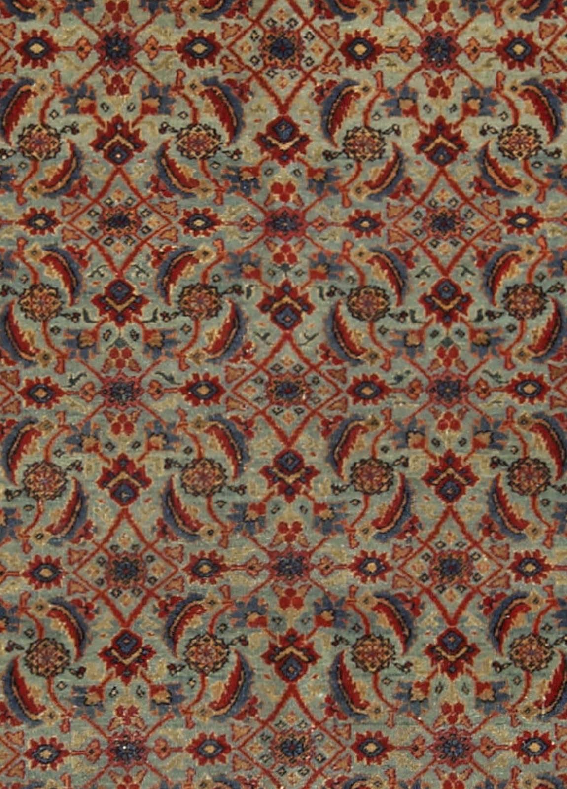One-of-a-kind 19th century Persian Tabriz handmade wool rug
Size: 4'10