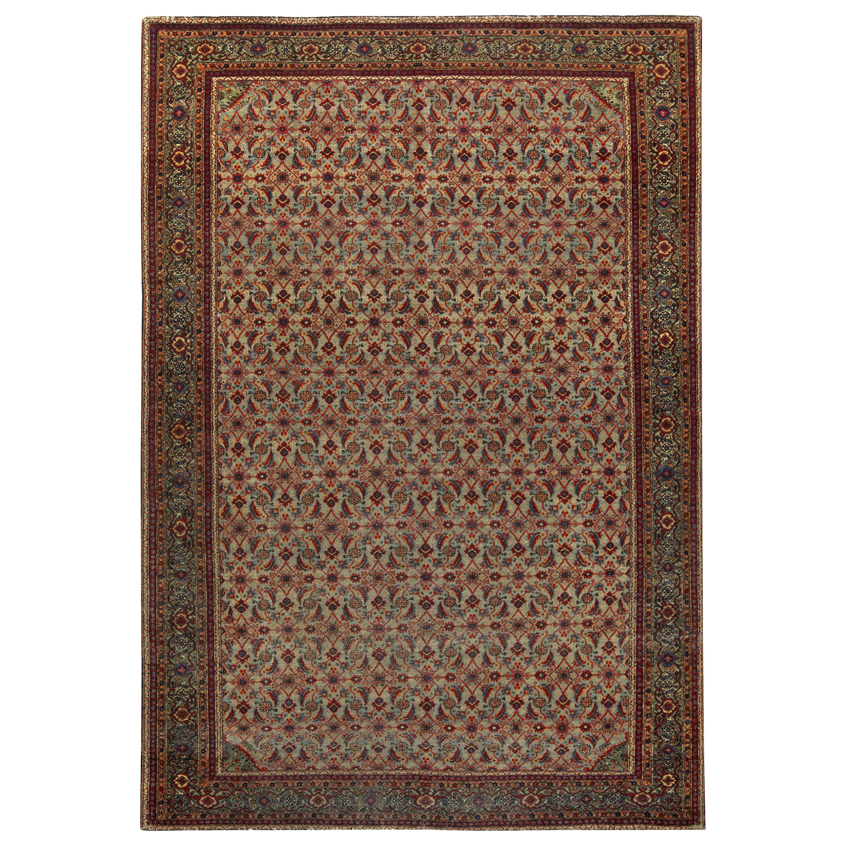 19th Century Persian Tabriz Handmade Wool Rug