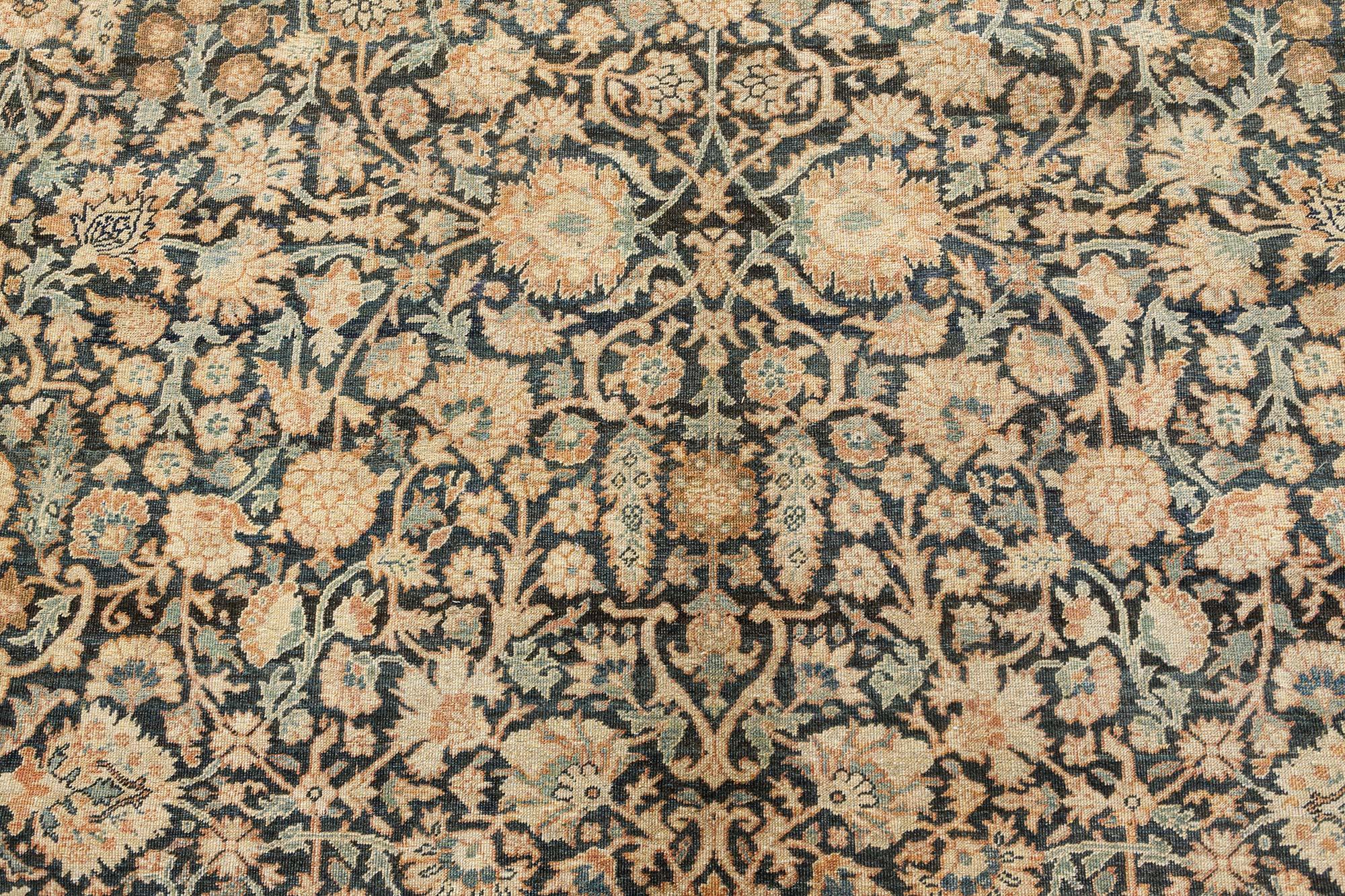 Persiano Doris Leslie Blau Tappeto persiano Tabriz autentico del XIX secolo in vendita
