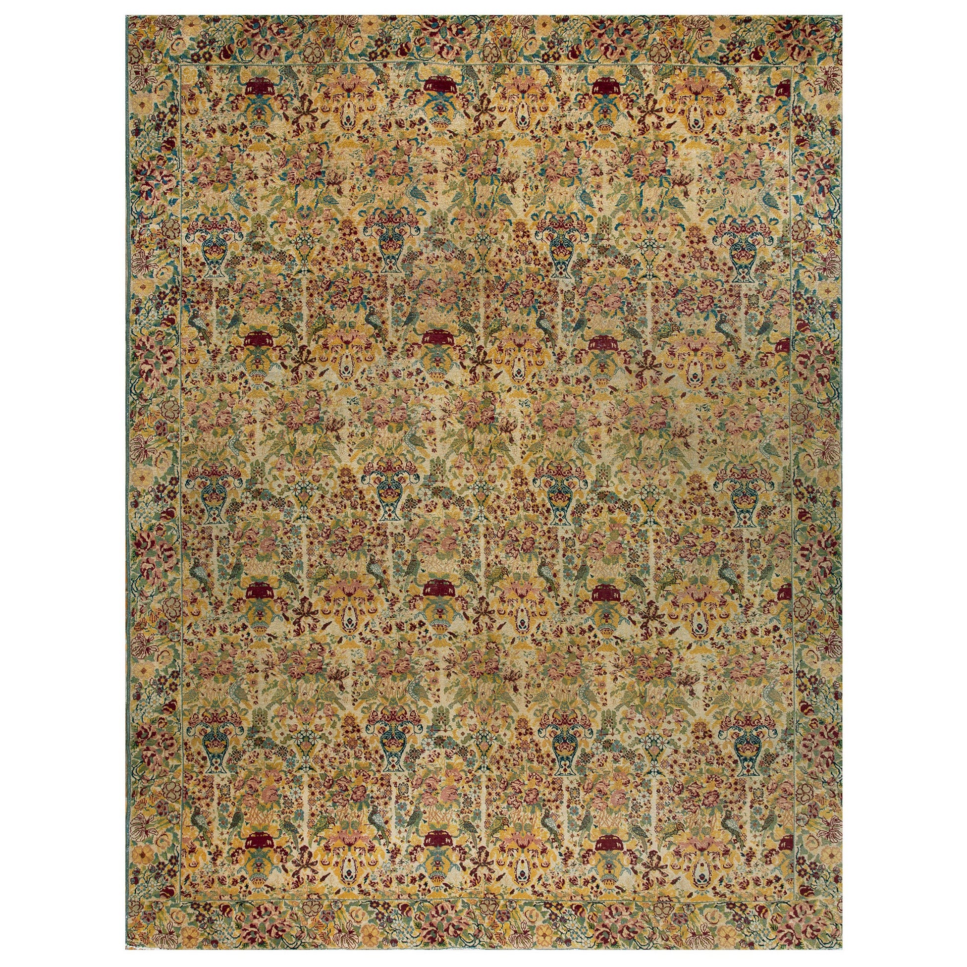Tappeto persiano Tehran del XIX secolo ( 9'8" x 12'6" - 295 x 382 ) in vendita