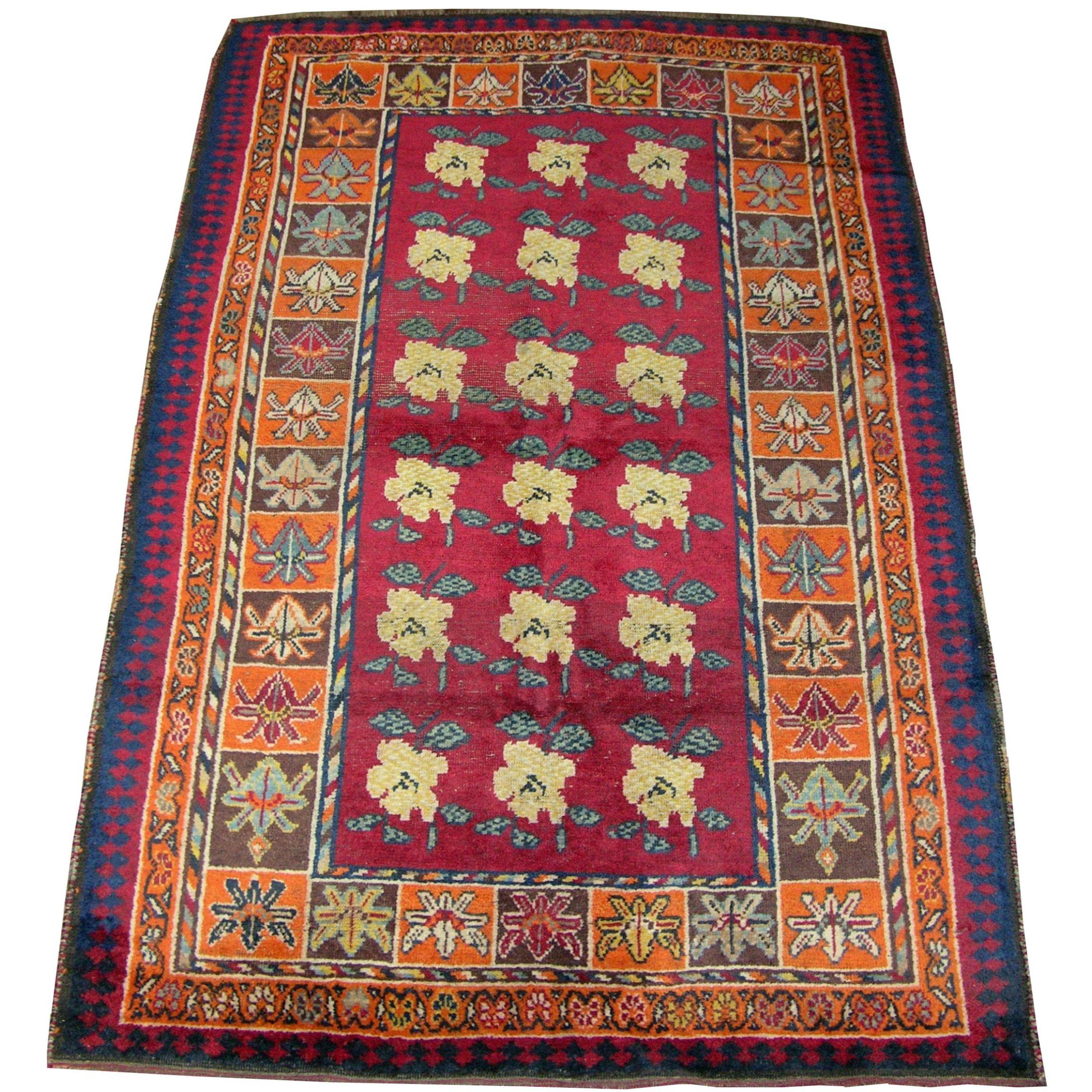 Early 20th Century 19th Century Persian Tribal Gabbeh Rug For Sale
