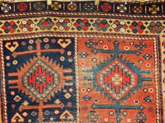 19th Century Persian Luri Tribal Bagface Wool Wall Art, Fars Province
