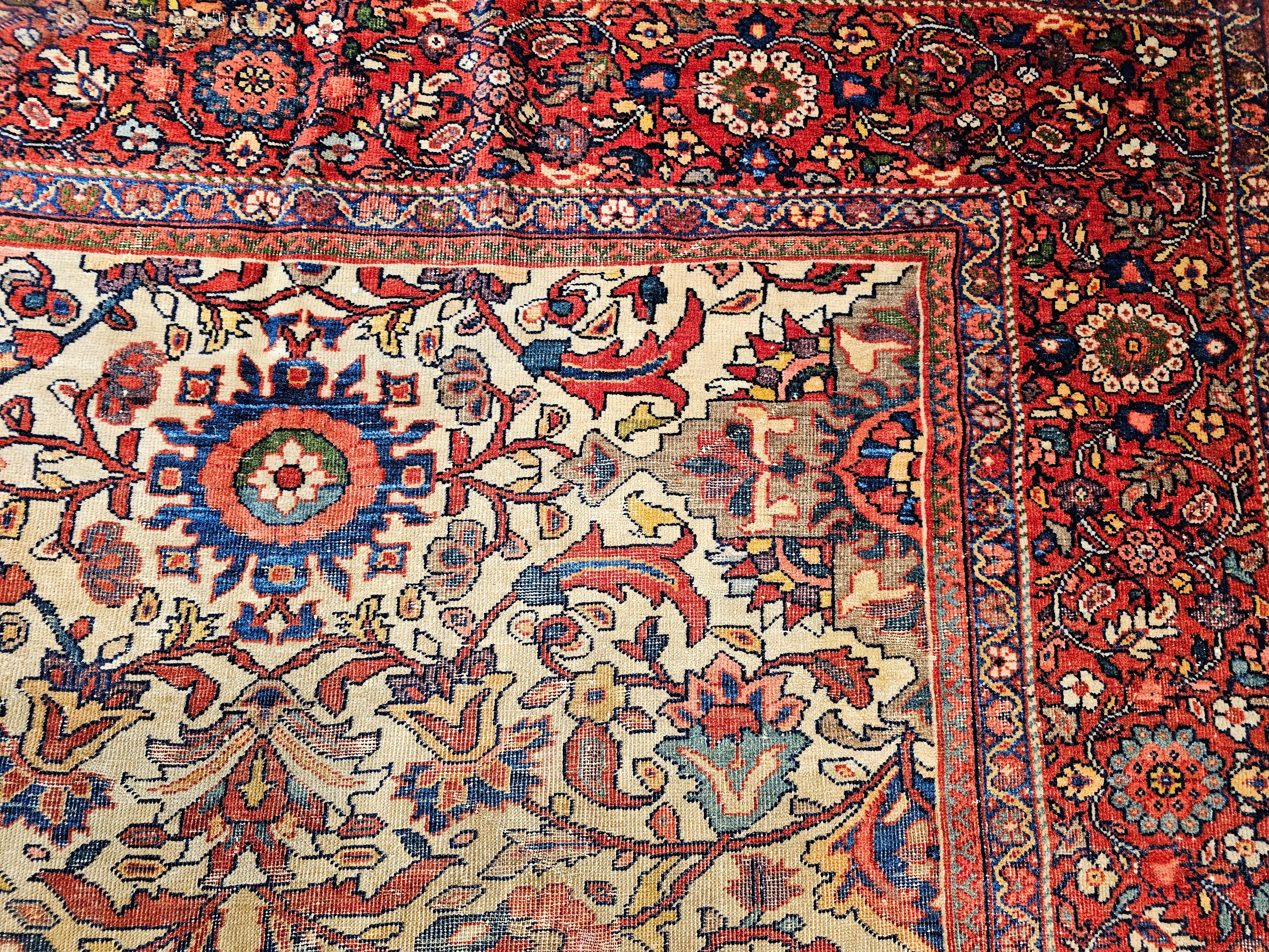 19th Century Camelhair Persian Ziegler Mahal Sultanabad in an All-over Pattern For Sale 5