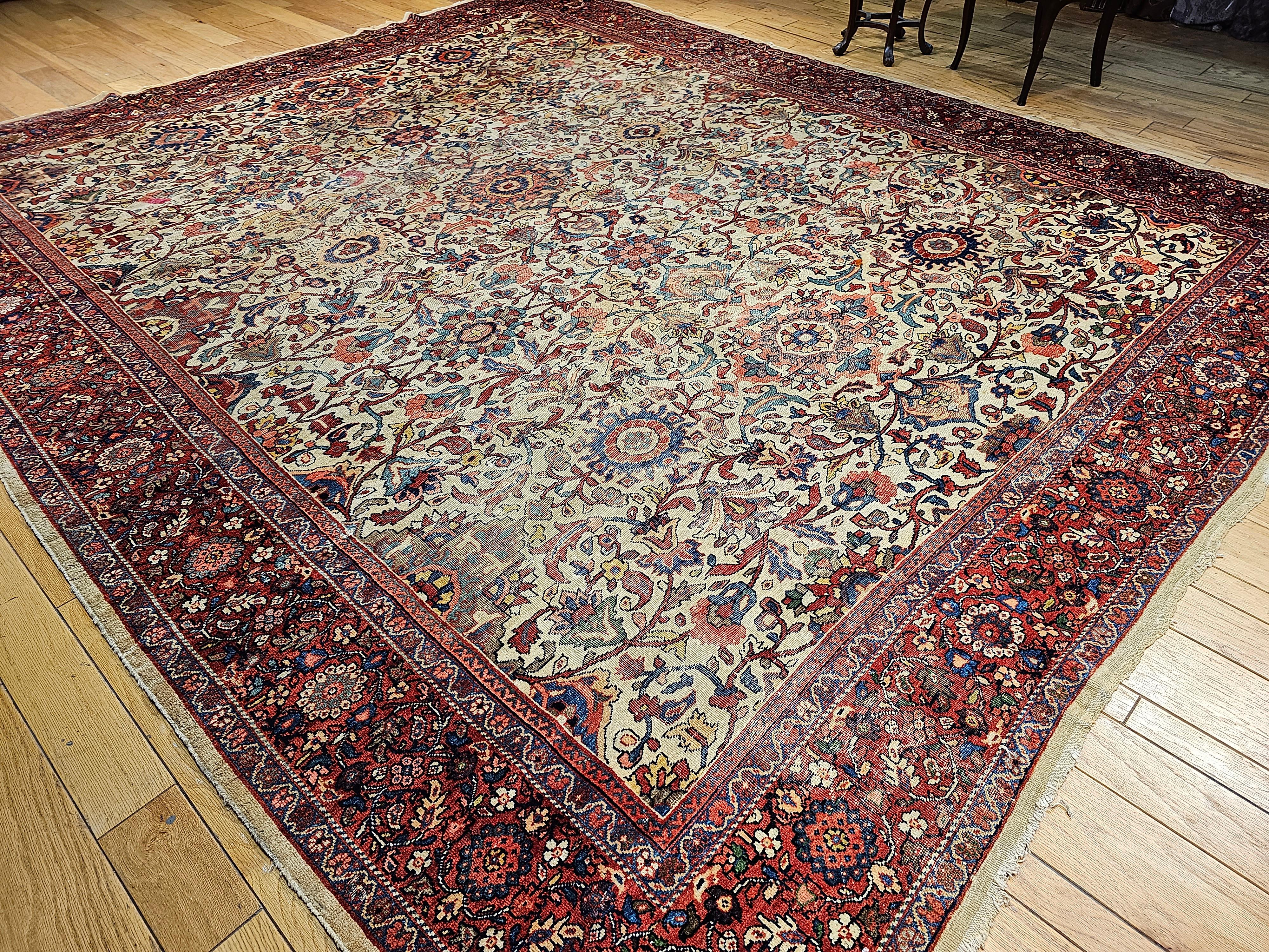 19th Century Camelhair Persian Ziegler Mahal Sultanabad in an All-over Pattern For Sale 6
