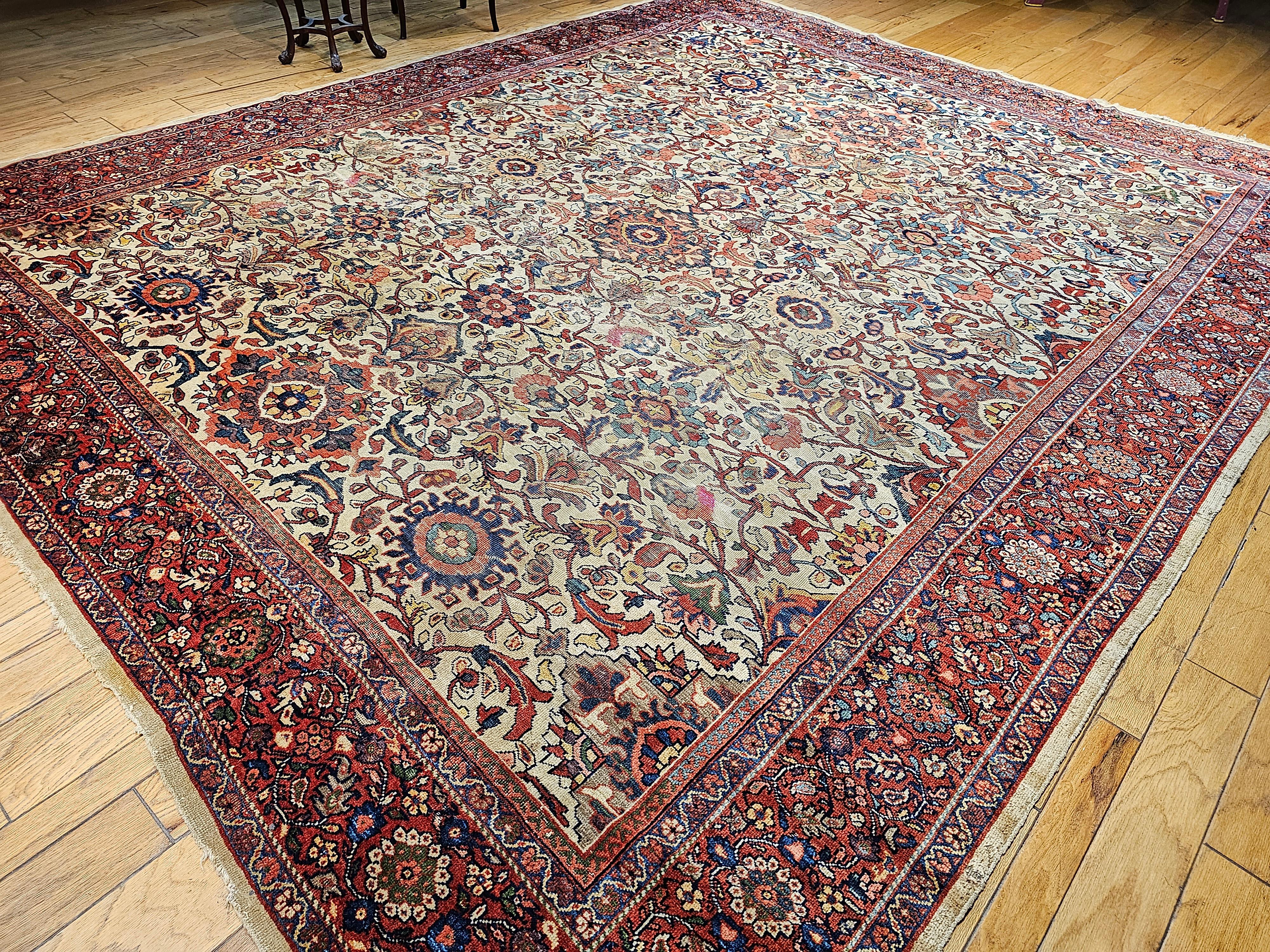 19th Century Camelhair Persian Ziegler Mahal Sultanabad in an All-over Pattern For Sale 10