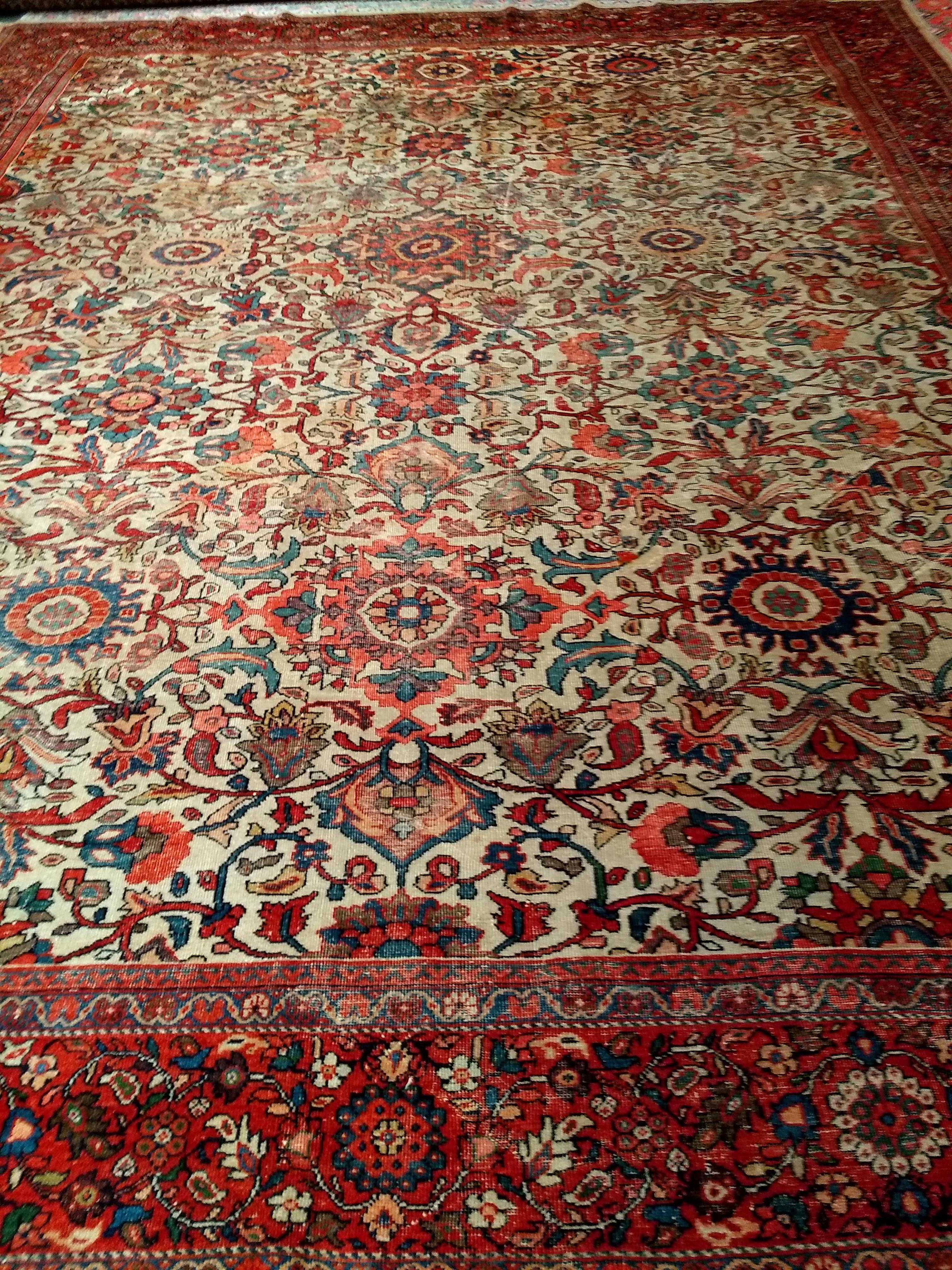 19th Century Camelhair Persian Ziegler Mahal Sultanabad in an All-over Pattern For Sale 12