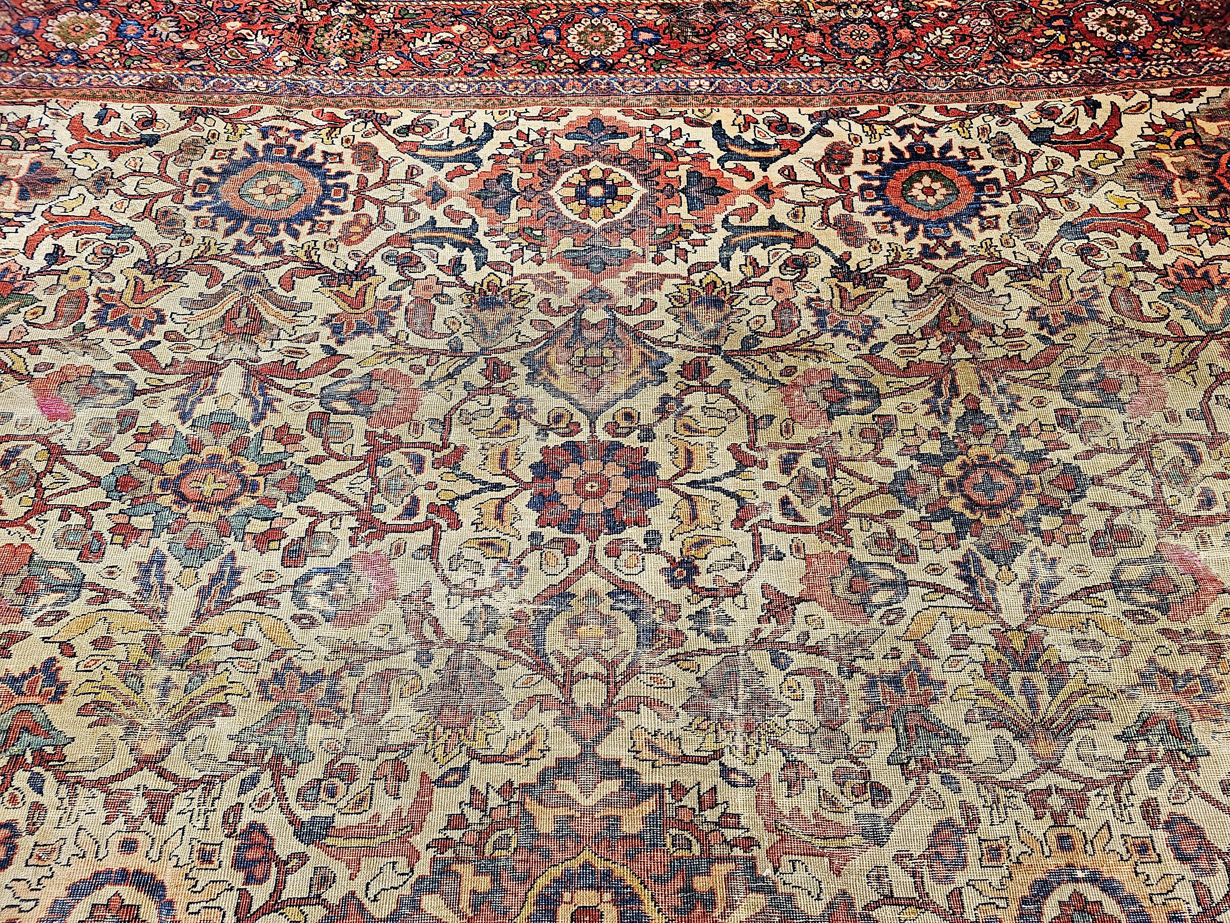 Wool 19th Century Camelhair Persian Ziegler Mahal Sultanabad in an All-over Pattern For Sale