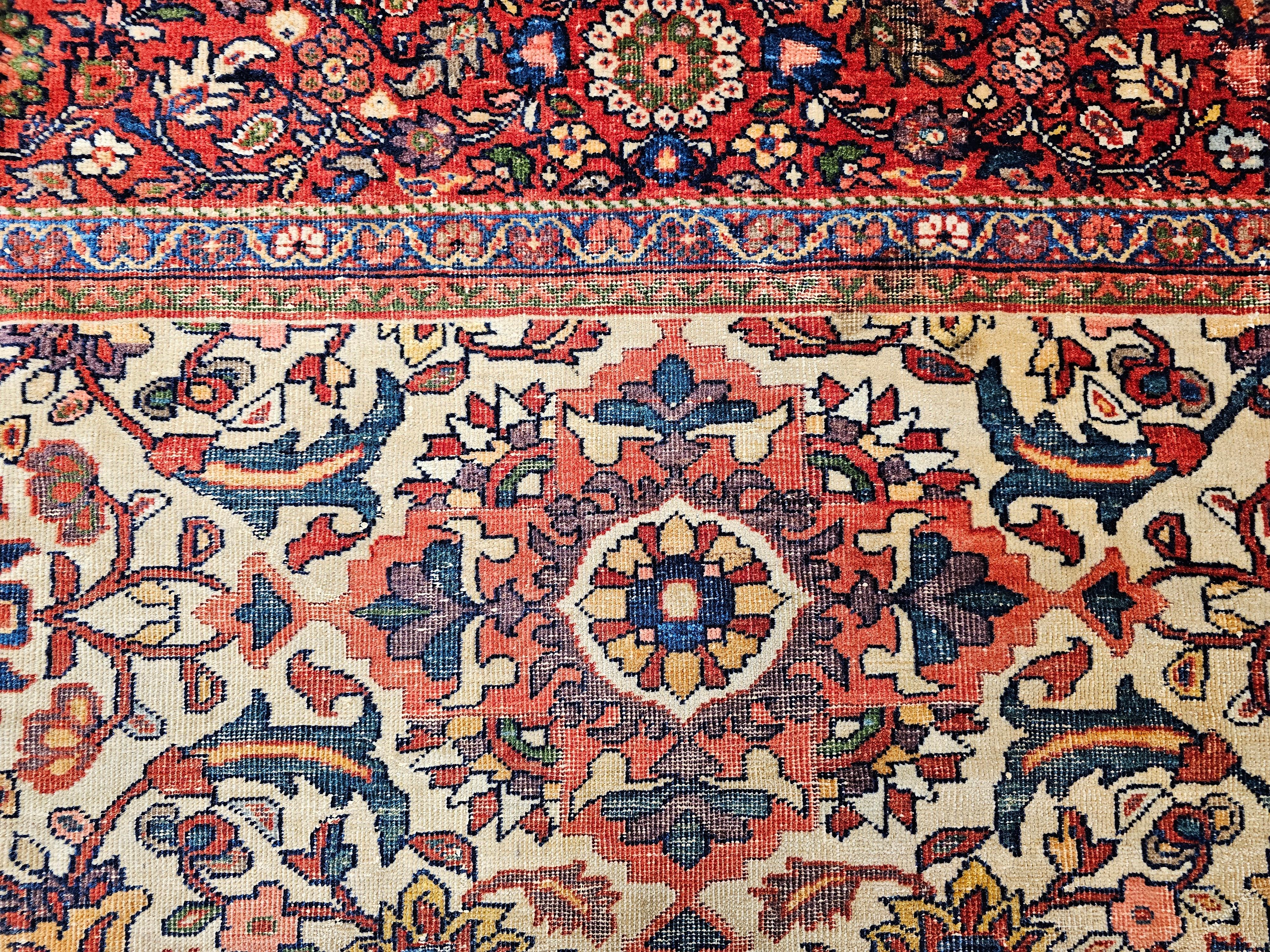 19th Century Camelhair Persian Ziegler Mahal Sultanabad in an All-over Pattern For Sale 4