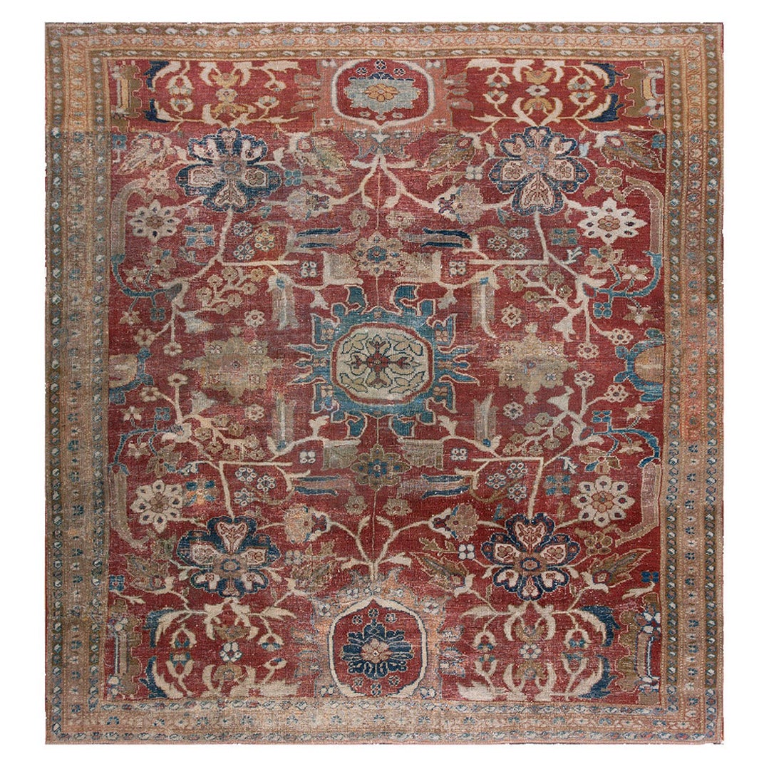 Tapis persan Ziegler Sultanabad du 19ème siècle ( 8'10" x 9'4" - 269 x 284 )
