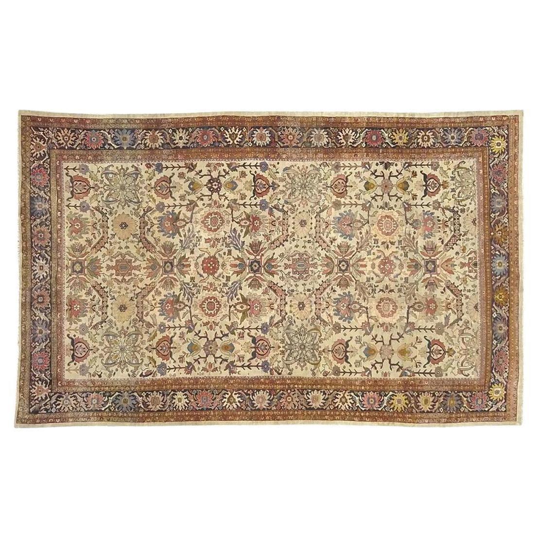 Tappeto antico persiano Ziegler Sultanabad Rugs oversize del XIX secolo in vendita 3