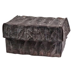 19th Century Peruvian Stitched Leather Suitcase