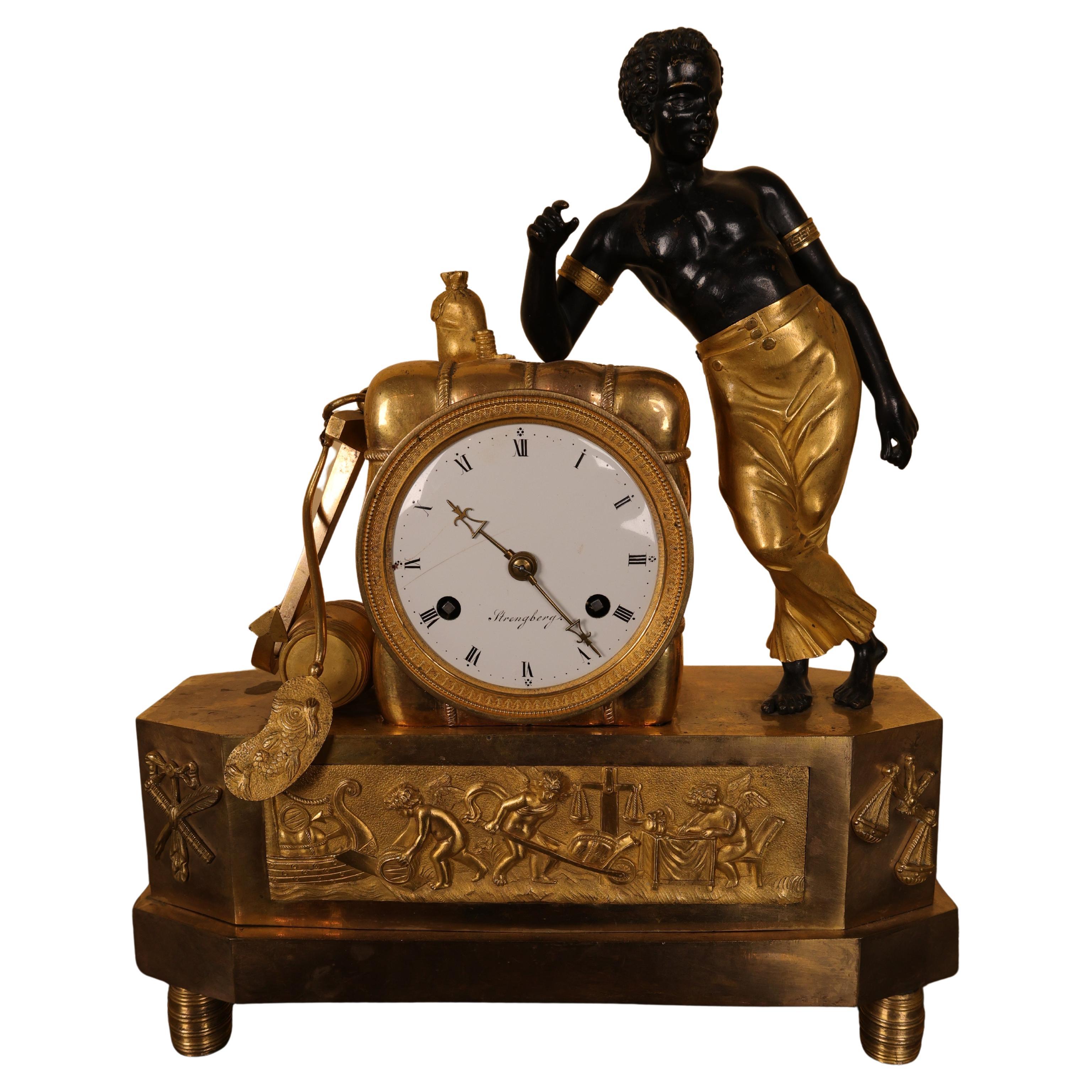 19th Century Peter Strengberg Mantel Clock
