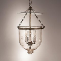 Petite Bell Jar Lantern with Etching