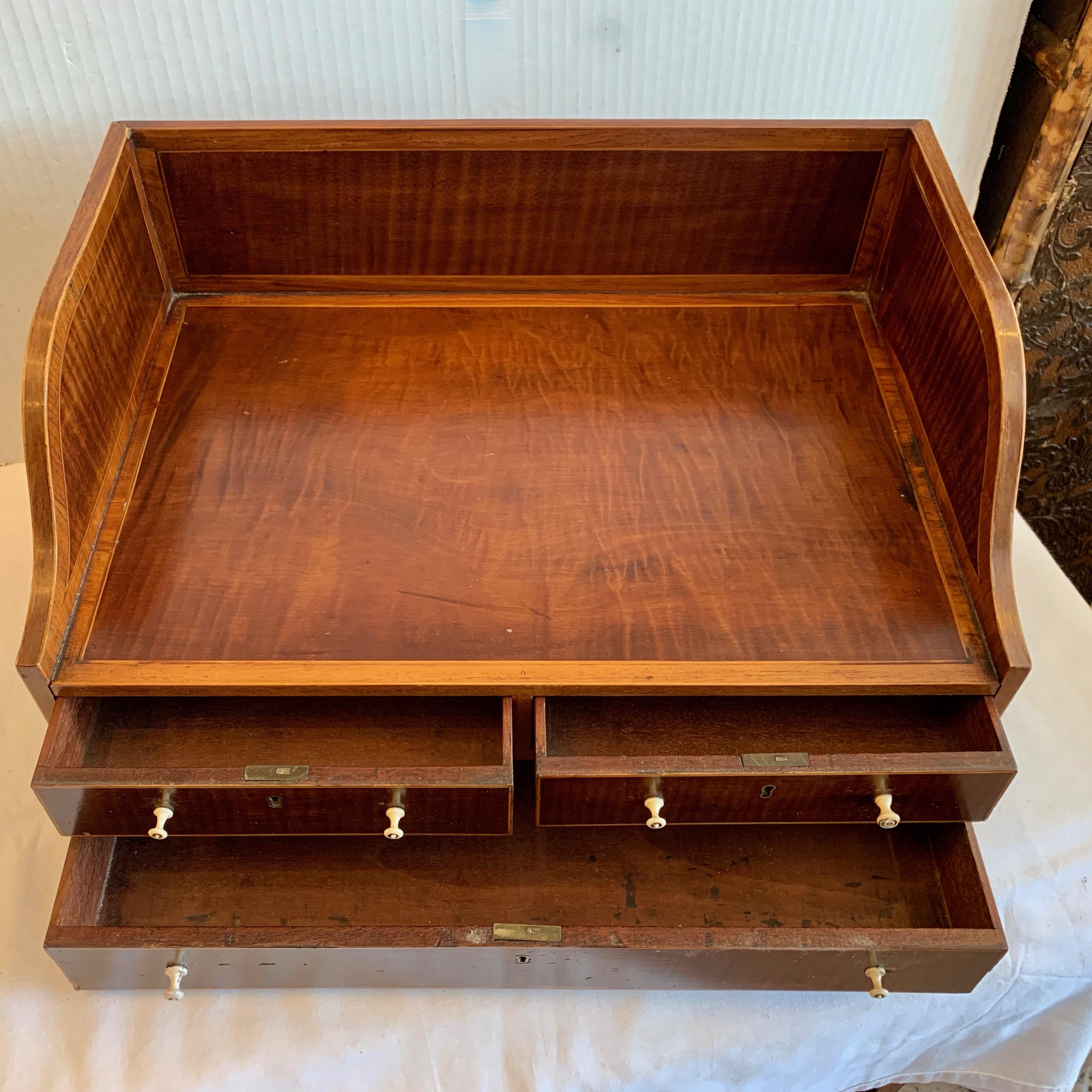 Wood 19TH Century Petite Bookstand / Letter Box For Sale