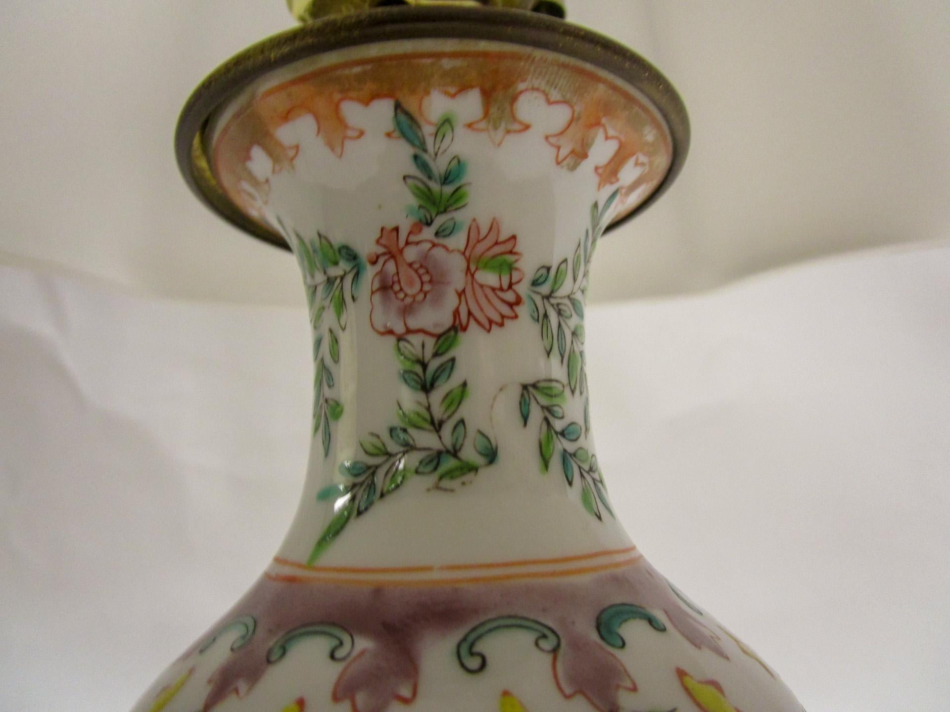 Late 19th Century 19th Century Petite Chinese Export Table Lamp