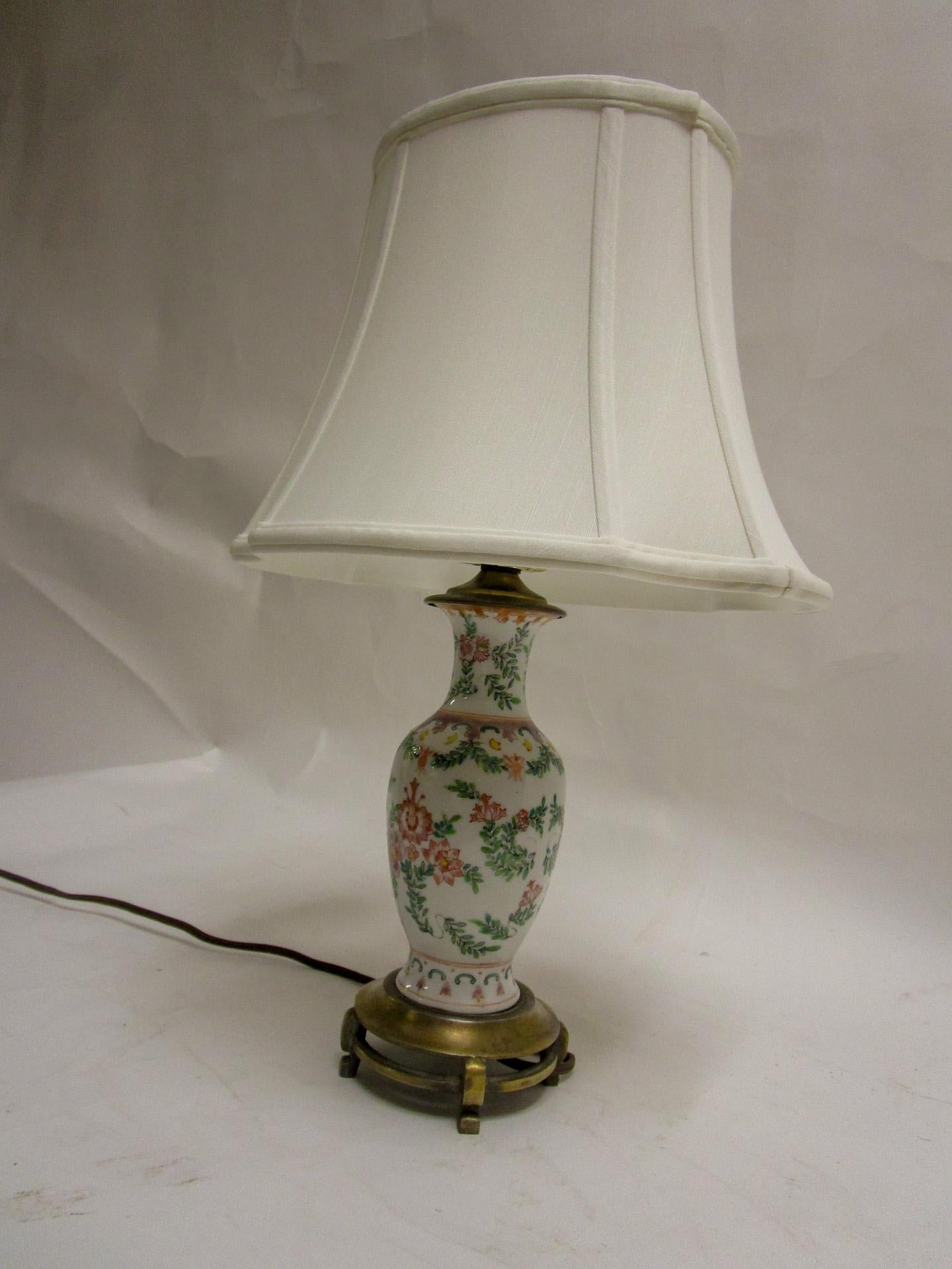 19th Century Petite Chinese Export Table Lamp 2