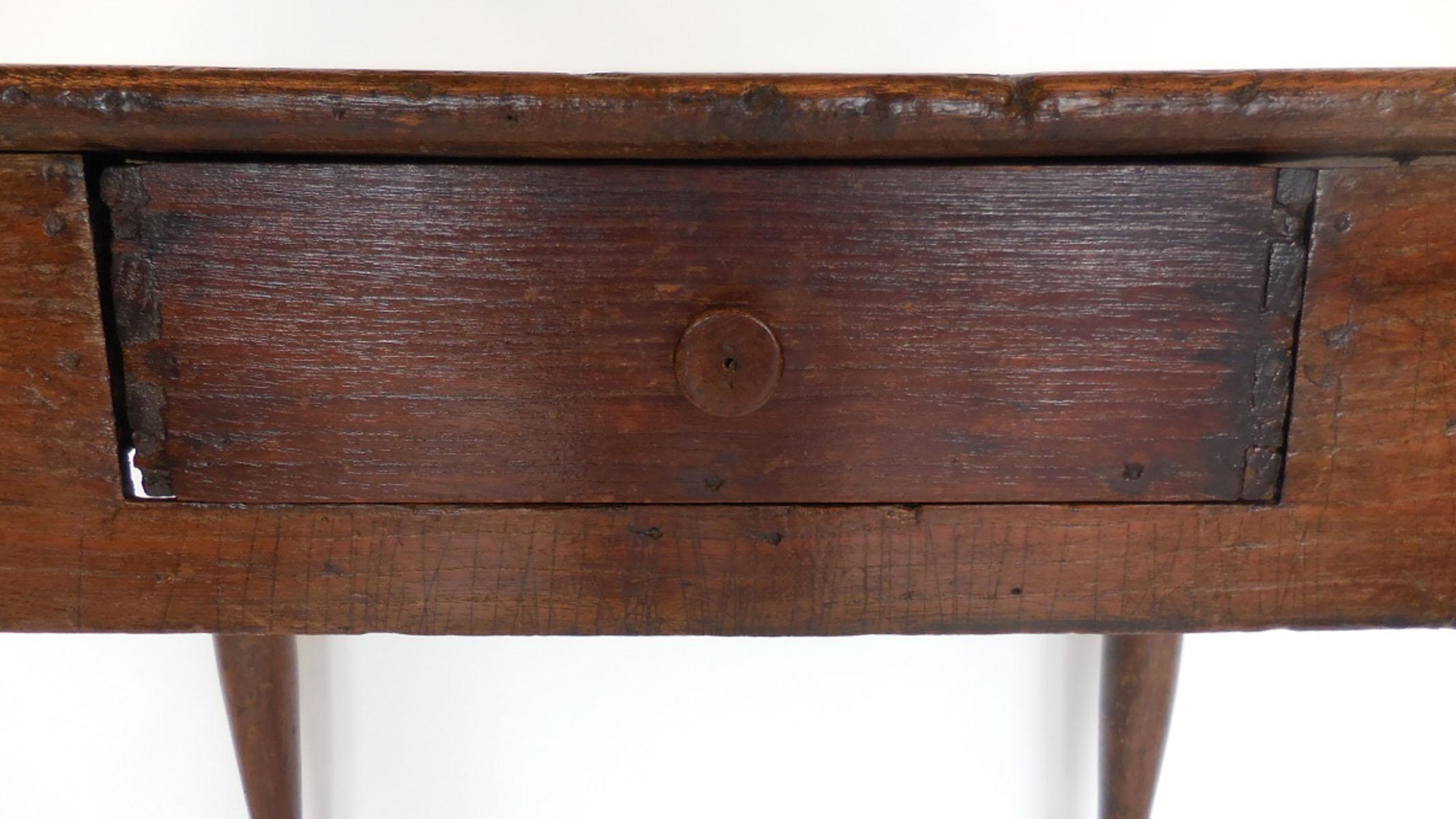 19th Century Petite Desk or Side Table with Dovetailed Drawer 3