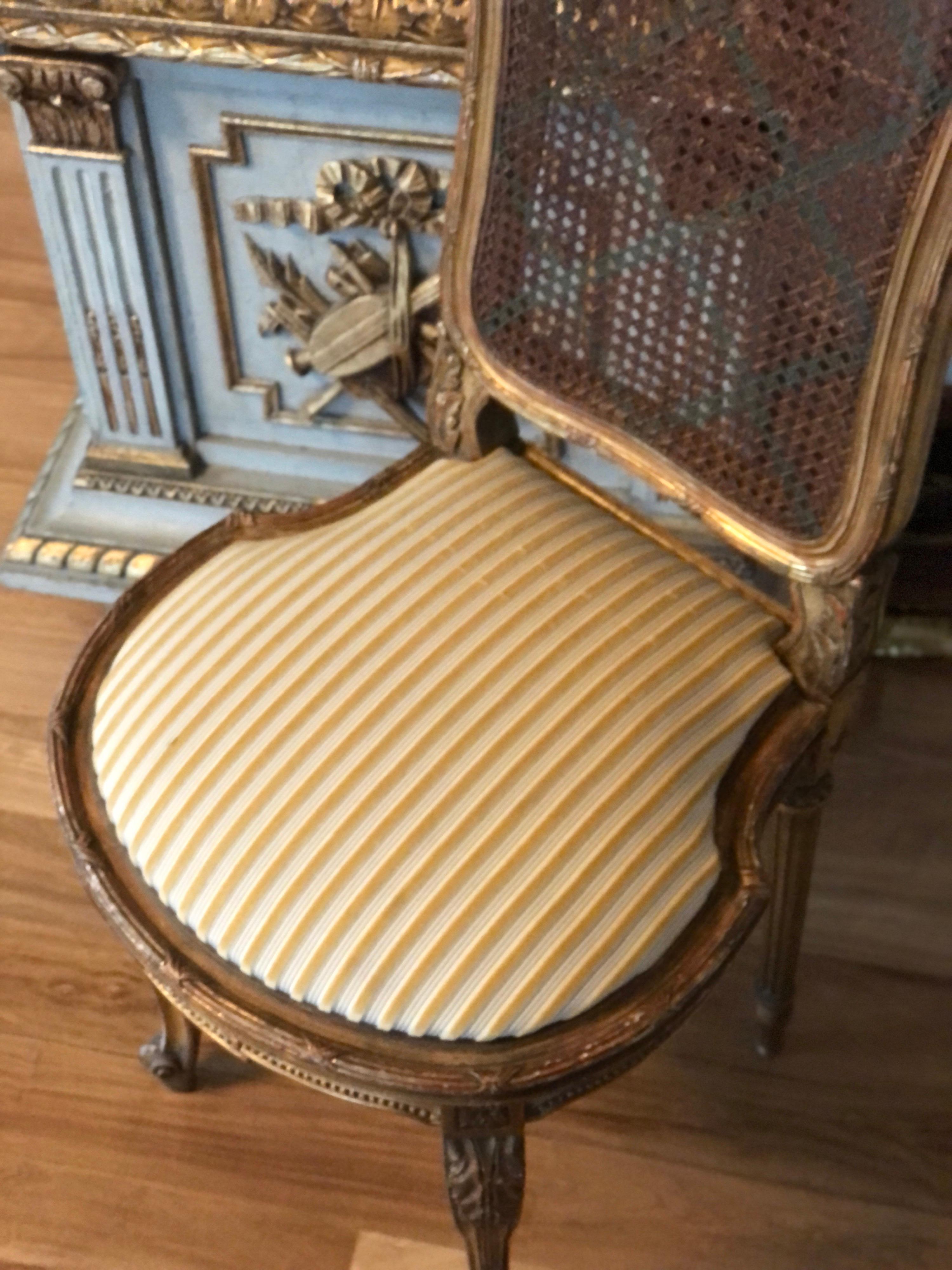 19th Century Petite French Ballroom Side Chair, in Louis XVI Style In Good Condition For Sale In Sofia, BG