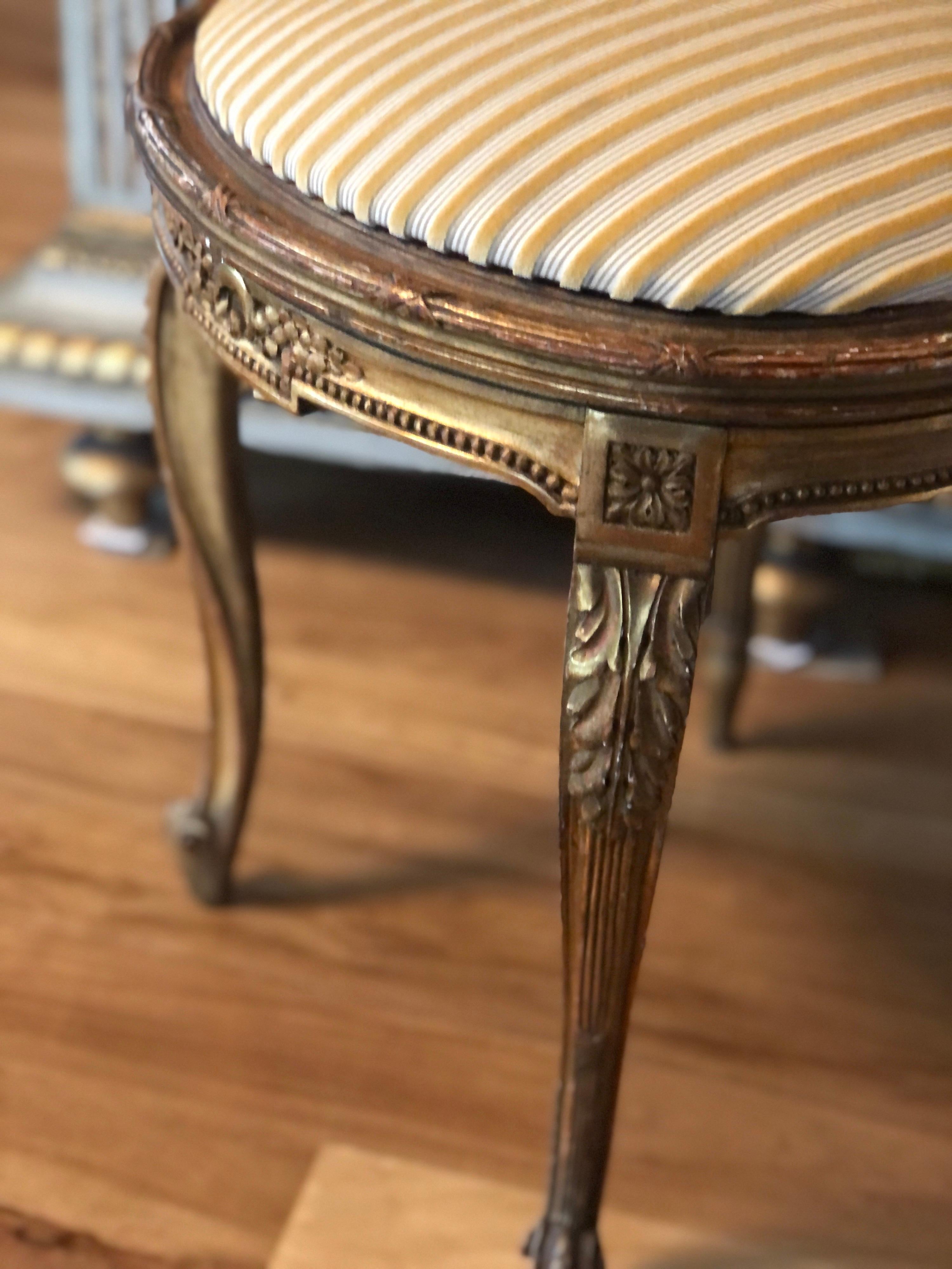 19th Century Petite French Ballroom Side Chair, in Louis XVI Style For Sale 1