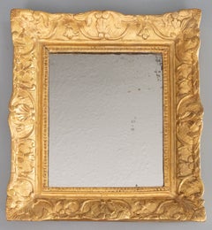 19th Century Petite French Louis XV Style Giltwood Mirror