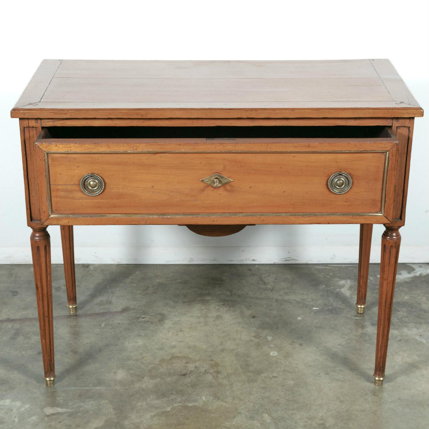 19th Century Petite French Louis XVI Cherry Commode 2