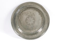 19th Century German Pewter Passover Plate