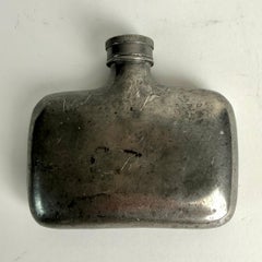 19th Century Pewter Pocket Flask