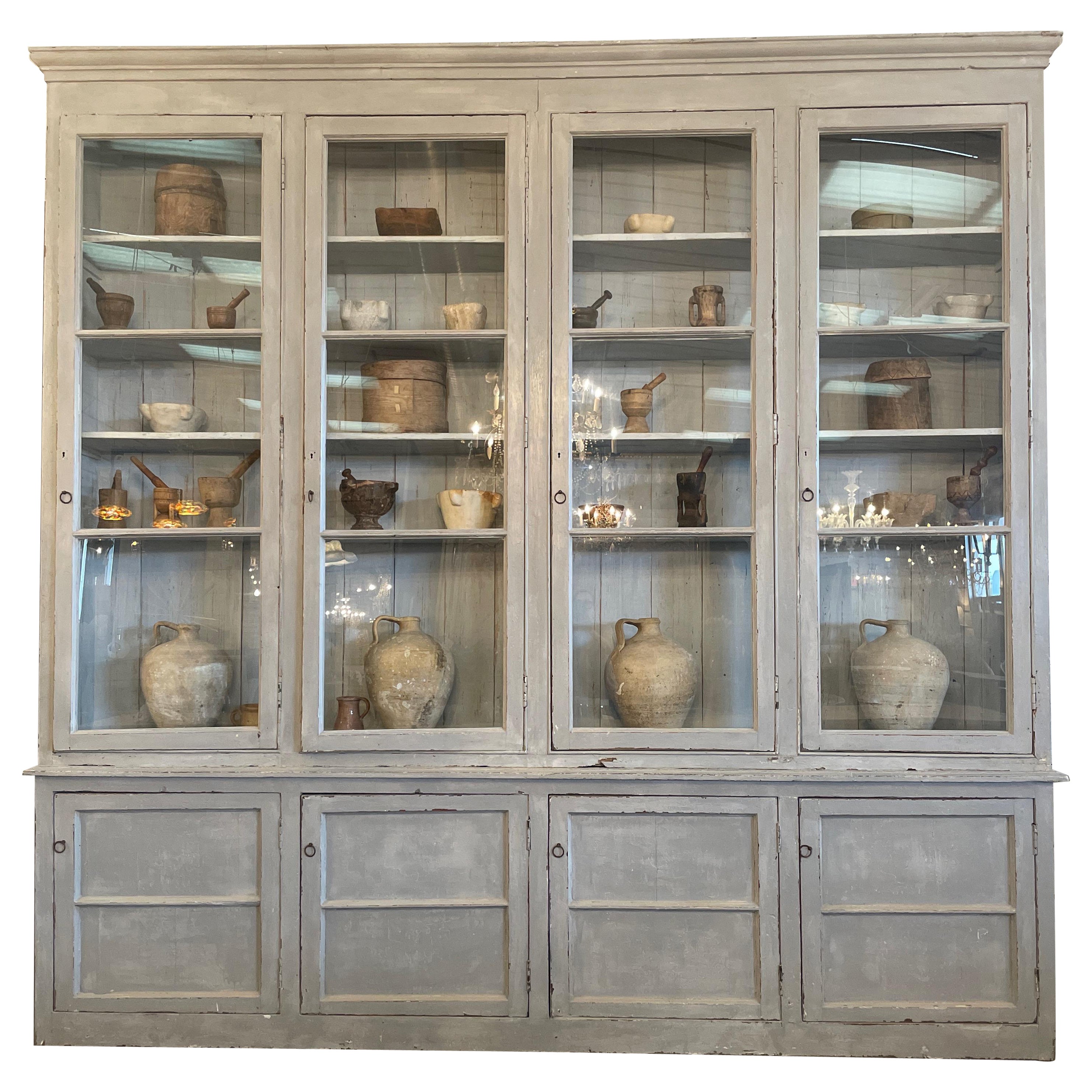 19th Century Pharmacy Cabinet From Portugal