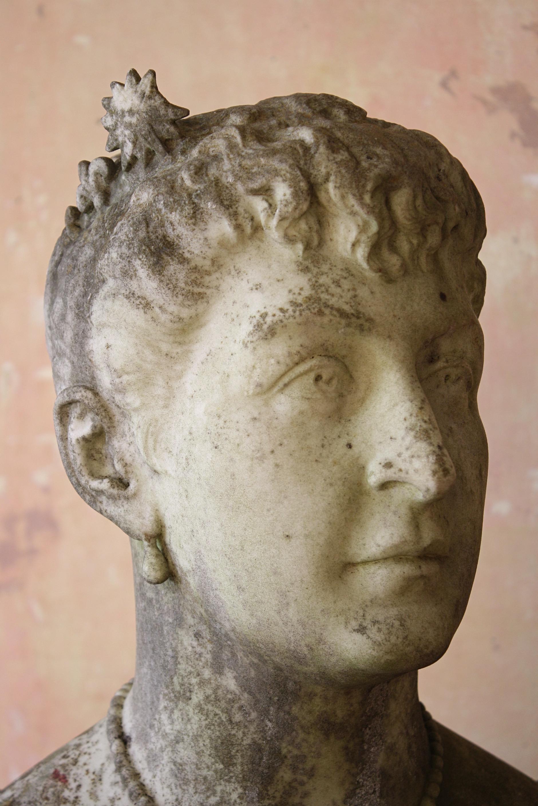 19th Century Philanthropist Annie, Lady Jerningham Large Marble Bust W.R.Ingram For Sale 9