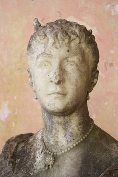19th Century Philanthropist Annie, Lady Jerningham Large Marble Bust W.R.Ingram