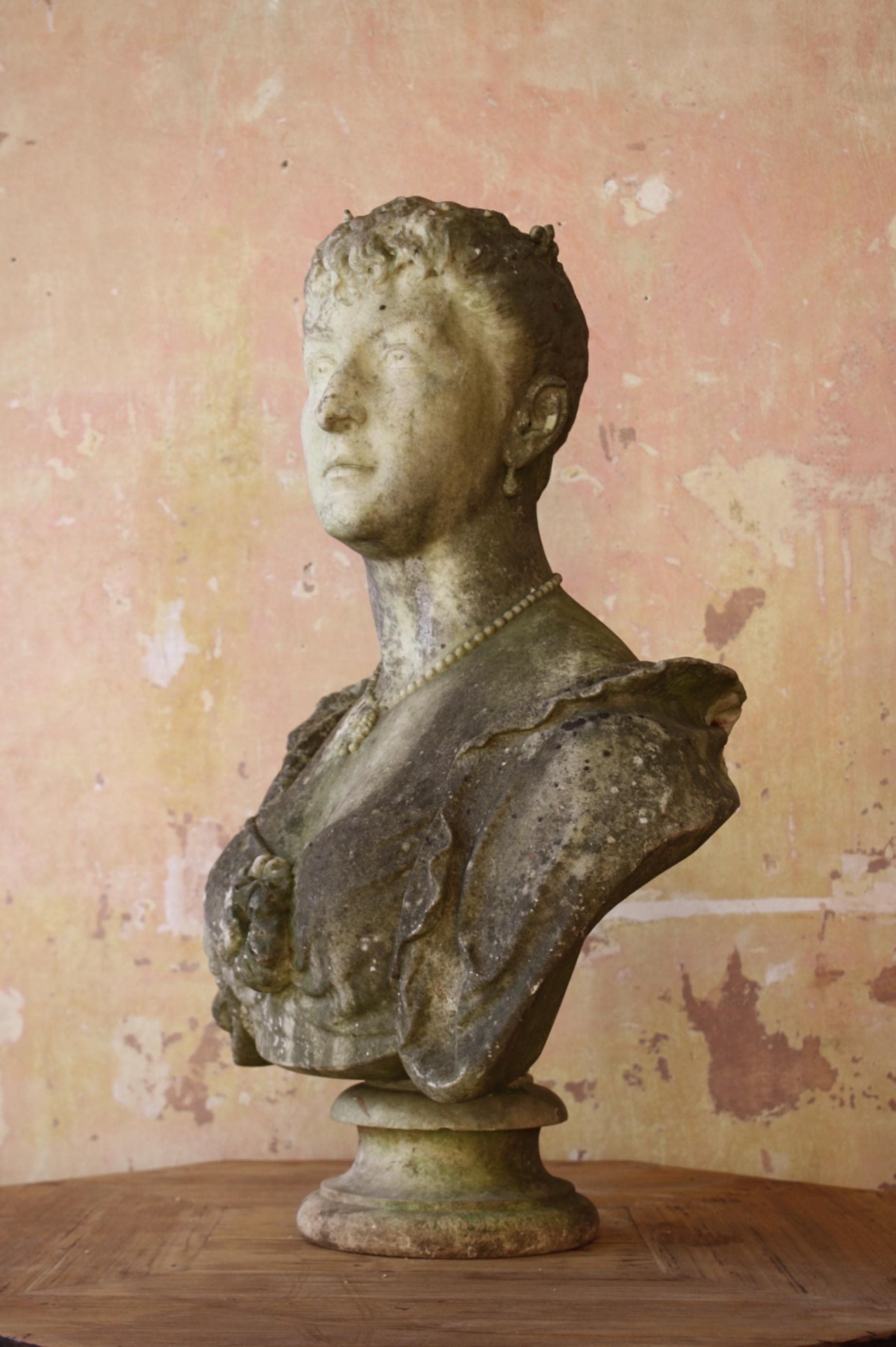 19th Century Philanthropist Annie, Lady Jerningham Large Marble Bust W.R.Ingram For Sale 3