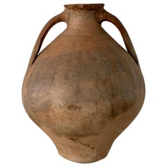 Antique 19th Century Picher "Cantaro" from Calanda, Spain, Terracotta Vase