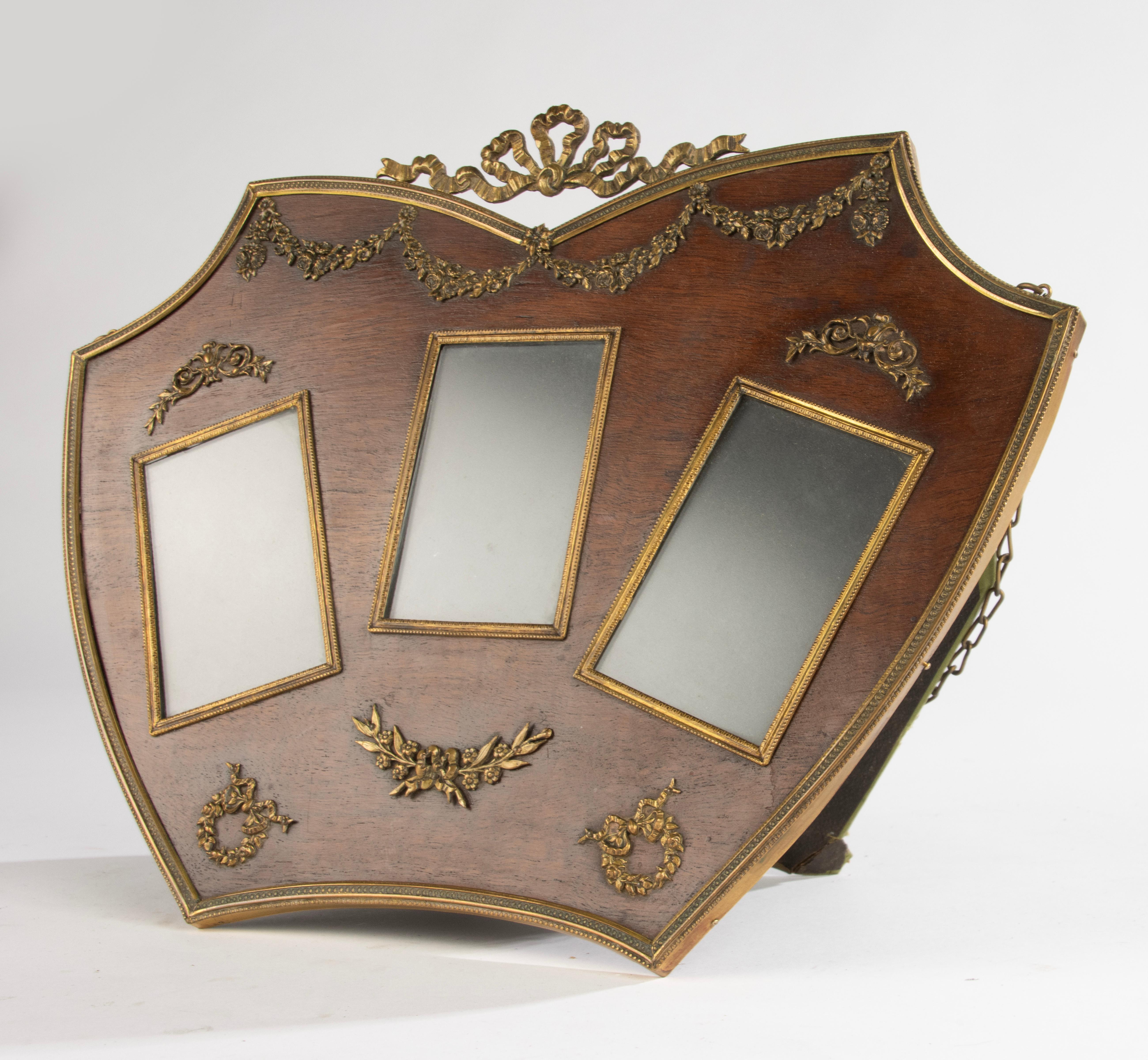 Cadre photo du 19ème siècle - France - Wood et bronze doré - Style Louis XVI en vente 2