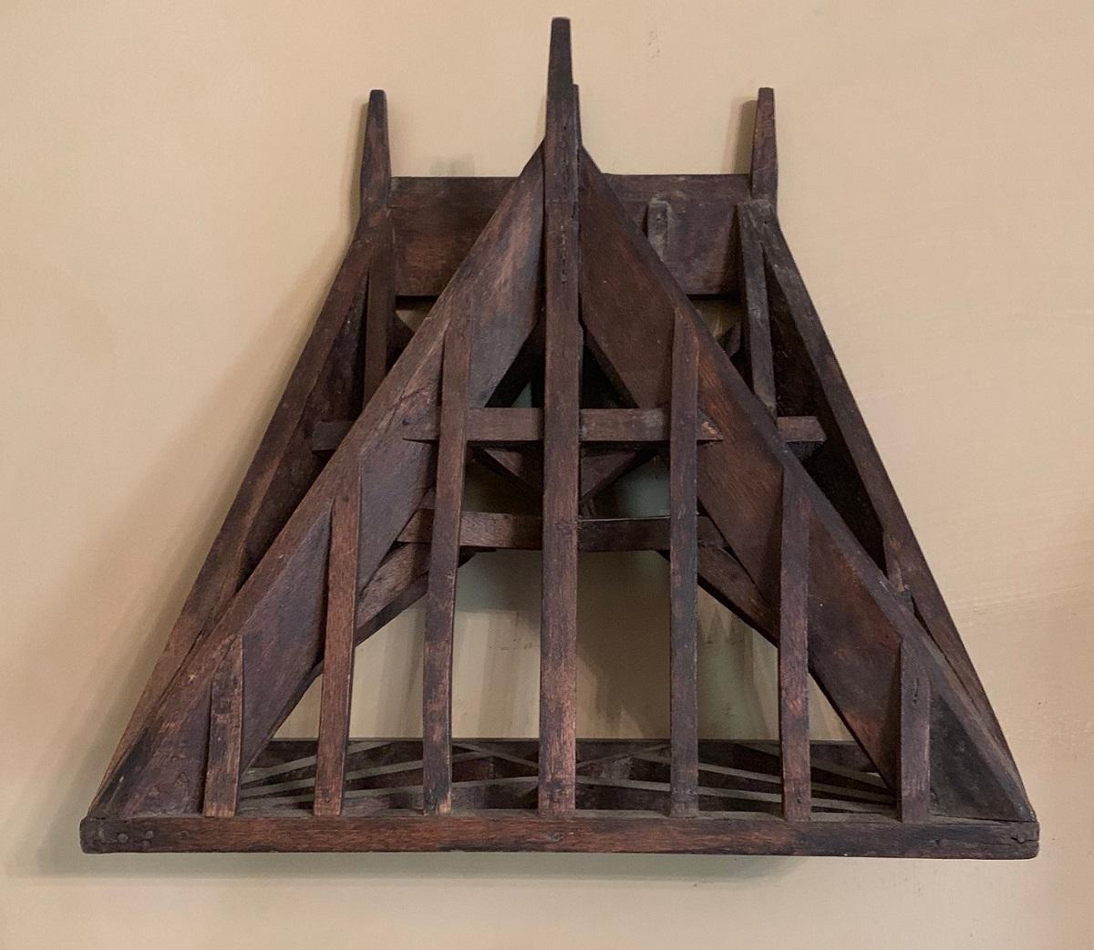 19th Century, Piece De Maitrise, Architectural Model Roof, Double Angled 3
