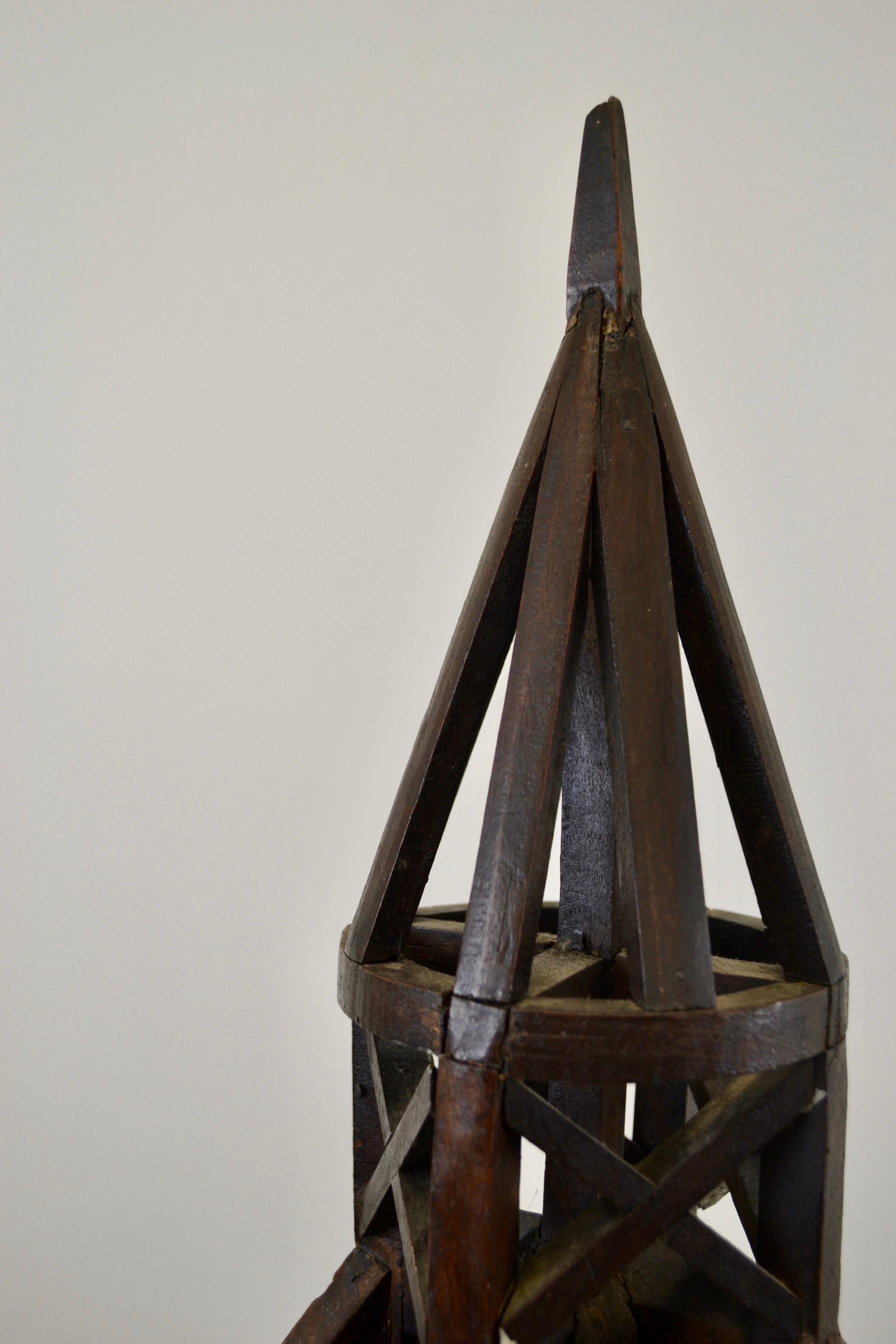 19th Century Piece De Maitrise, Architectural Model Roof For Sale 9